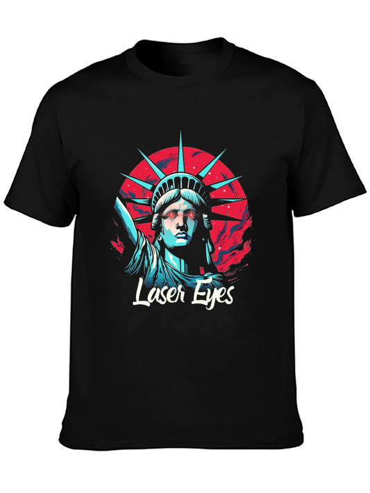 Laser Eyes Statue Liberty T-Shirt