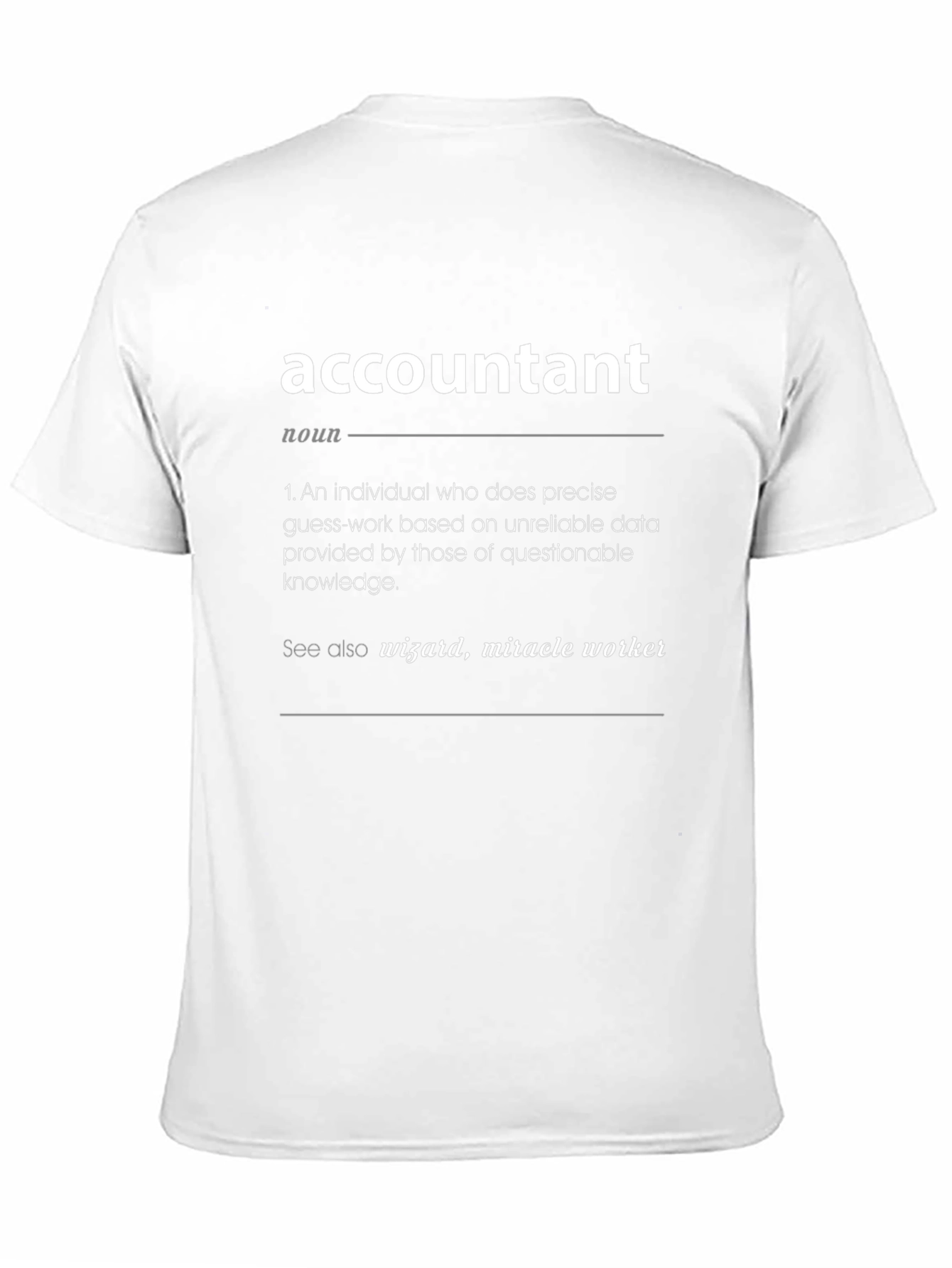 Accountant Definition Black T-Shirt