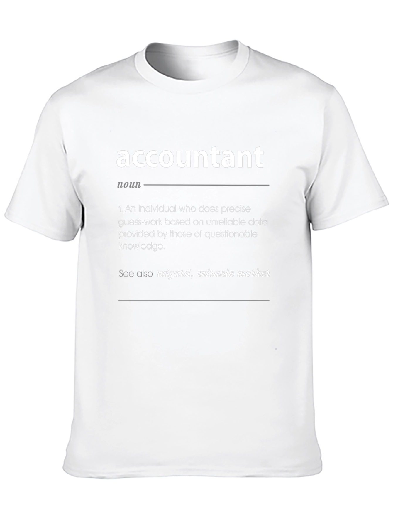 Accountant Definition Black T-Shirt