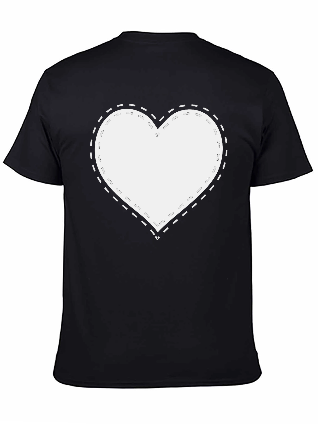 Heart Patch Black Tee - Stylish Mens Casual Wear