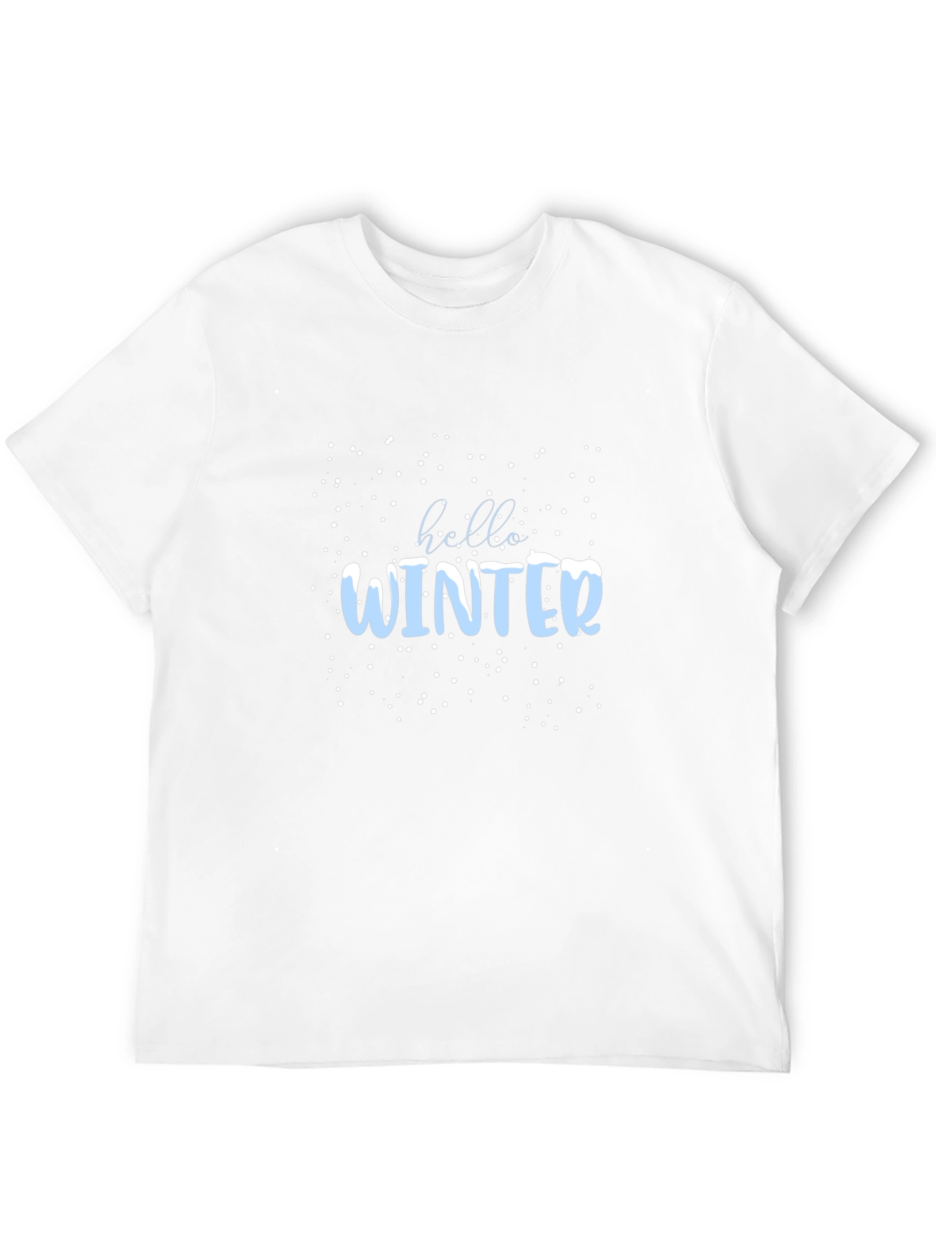 Winter Hello Graphic Tee - Black Casual Shirt