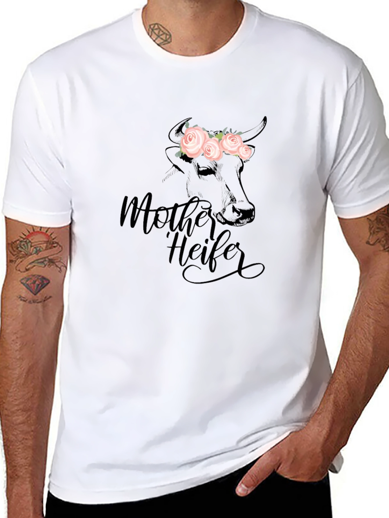 Mother Heifer Graphic Tee - Black