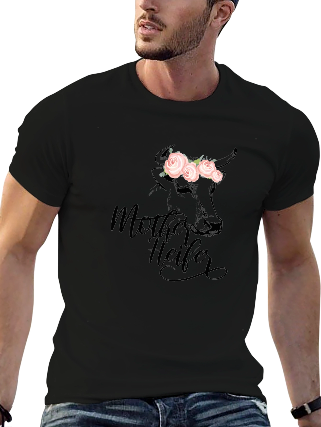 Mother Heifer Graphic Tee - Black