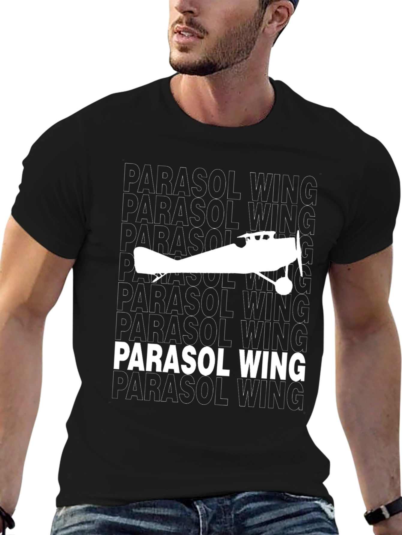 Parasol Wing Airplane Graphic Tee