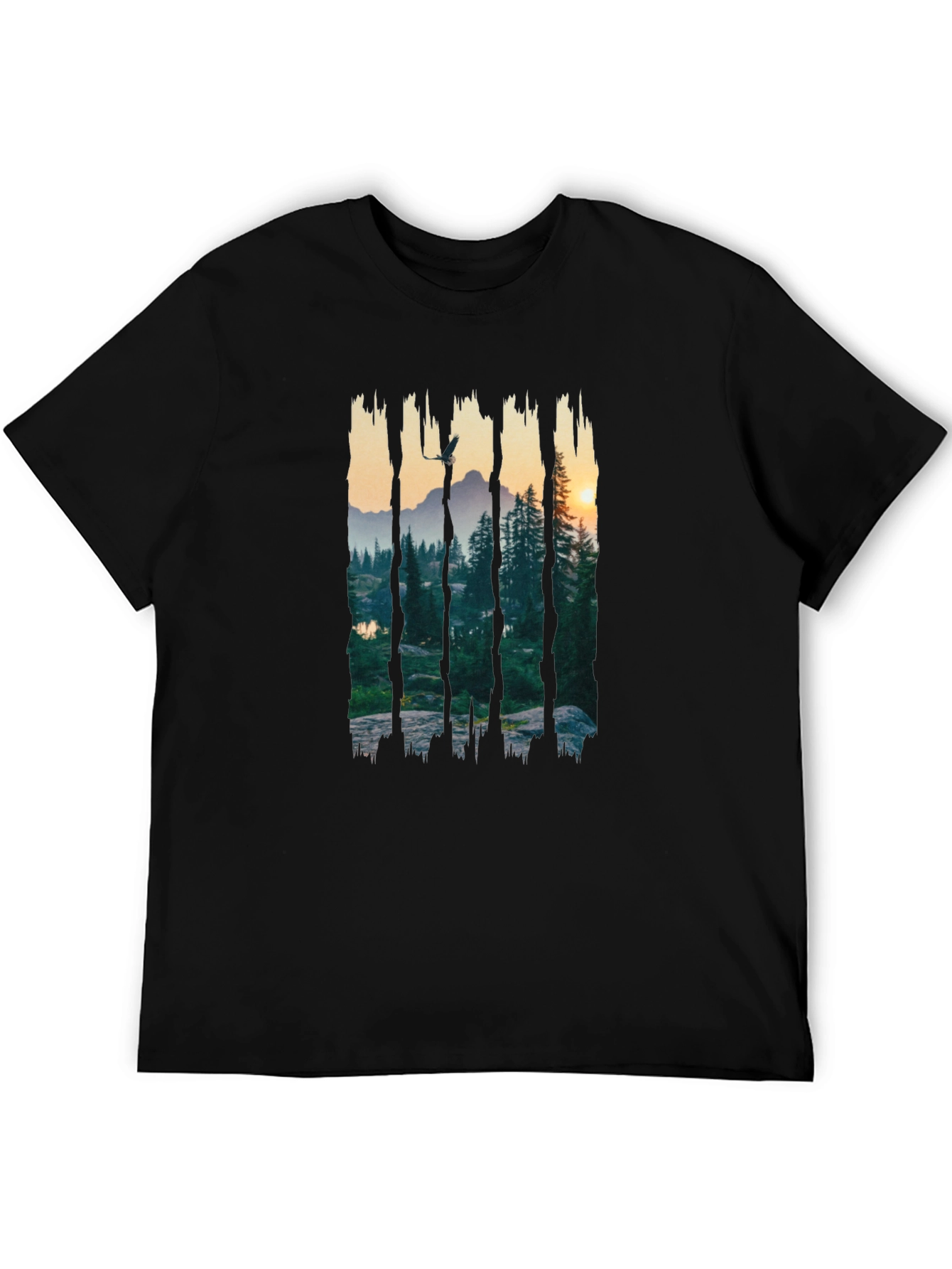 Nature Vista Graphic Tee - Mens Black T-Shirt