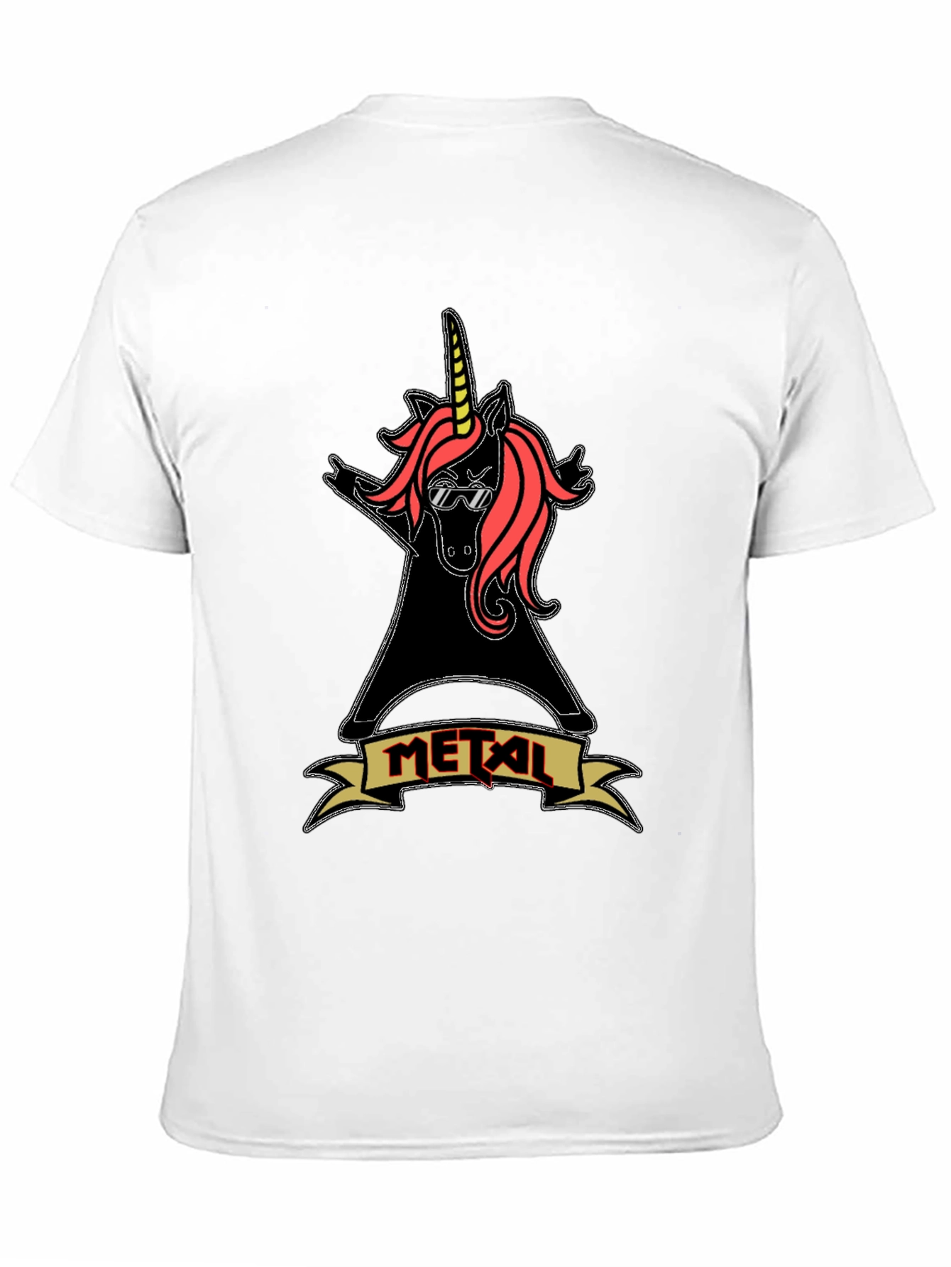 Metal Unicorn Black Graphic Tee