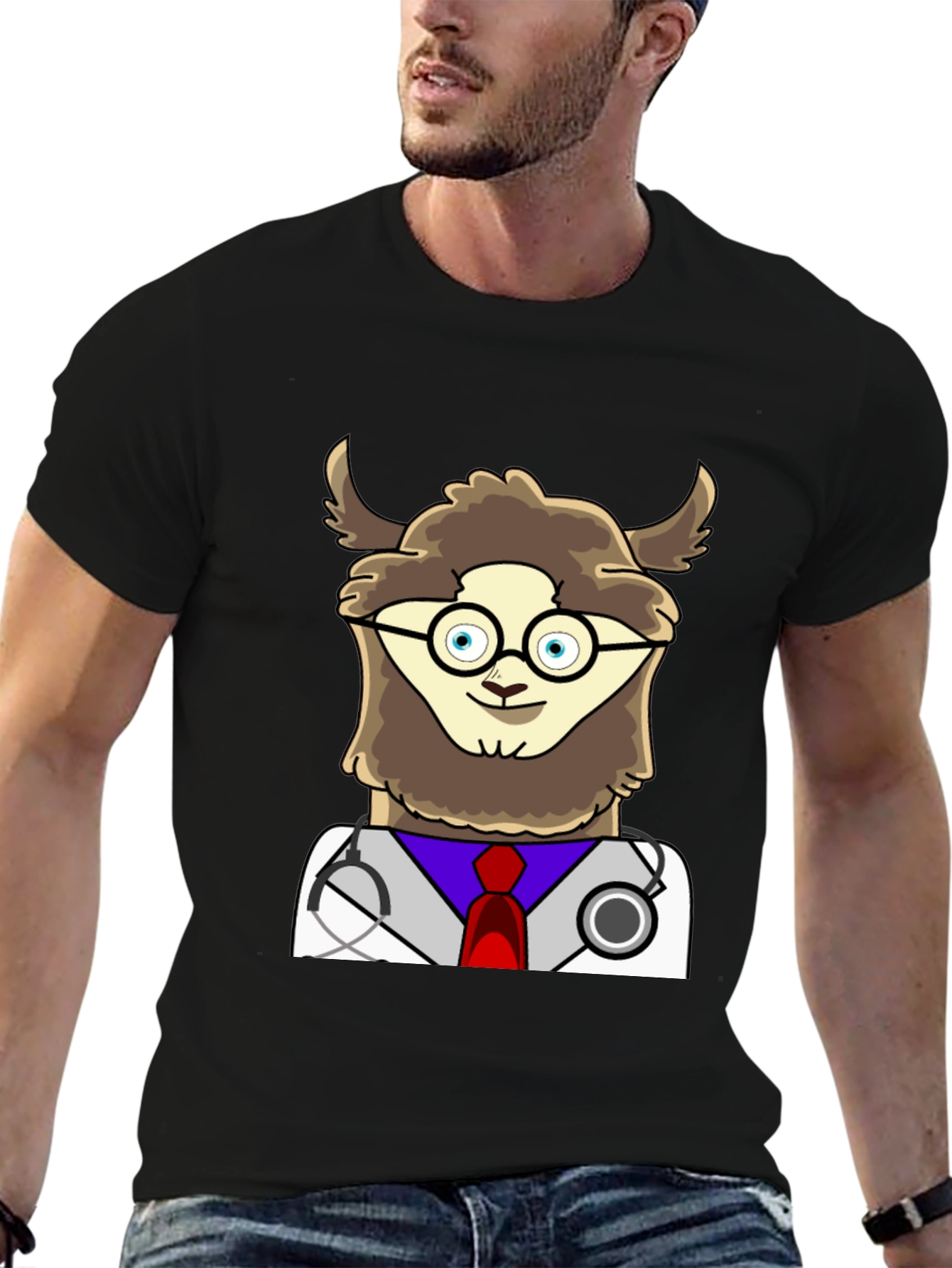 Doctor Llama Graphic Tee - Funny Animal T-Shirt