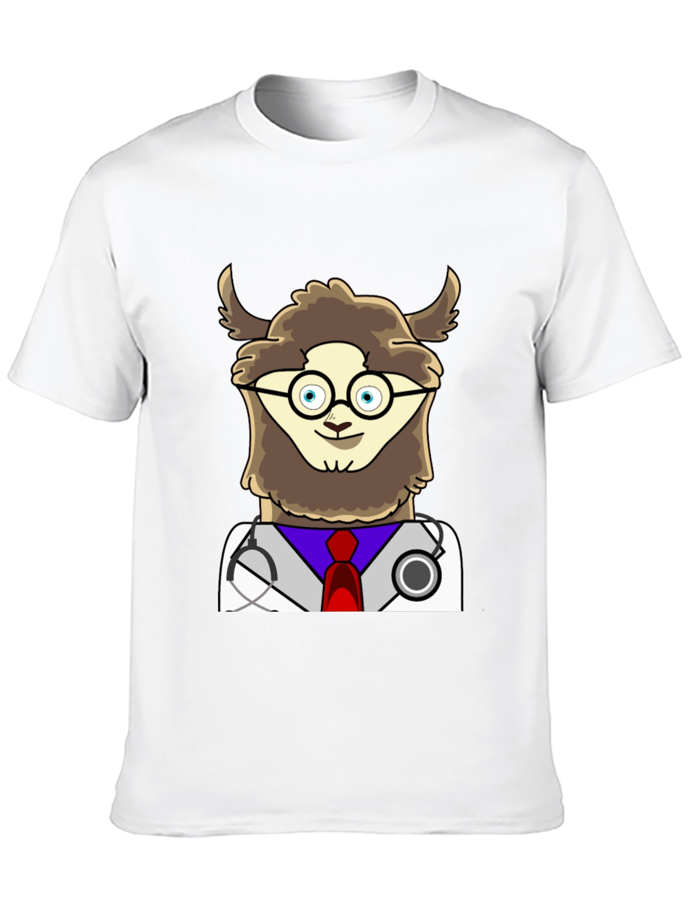 Doctor Llama Graphic Tee - Funny Animal T-Shirt