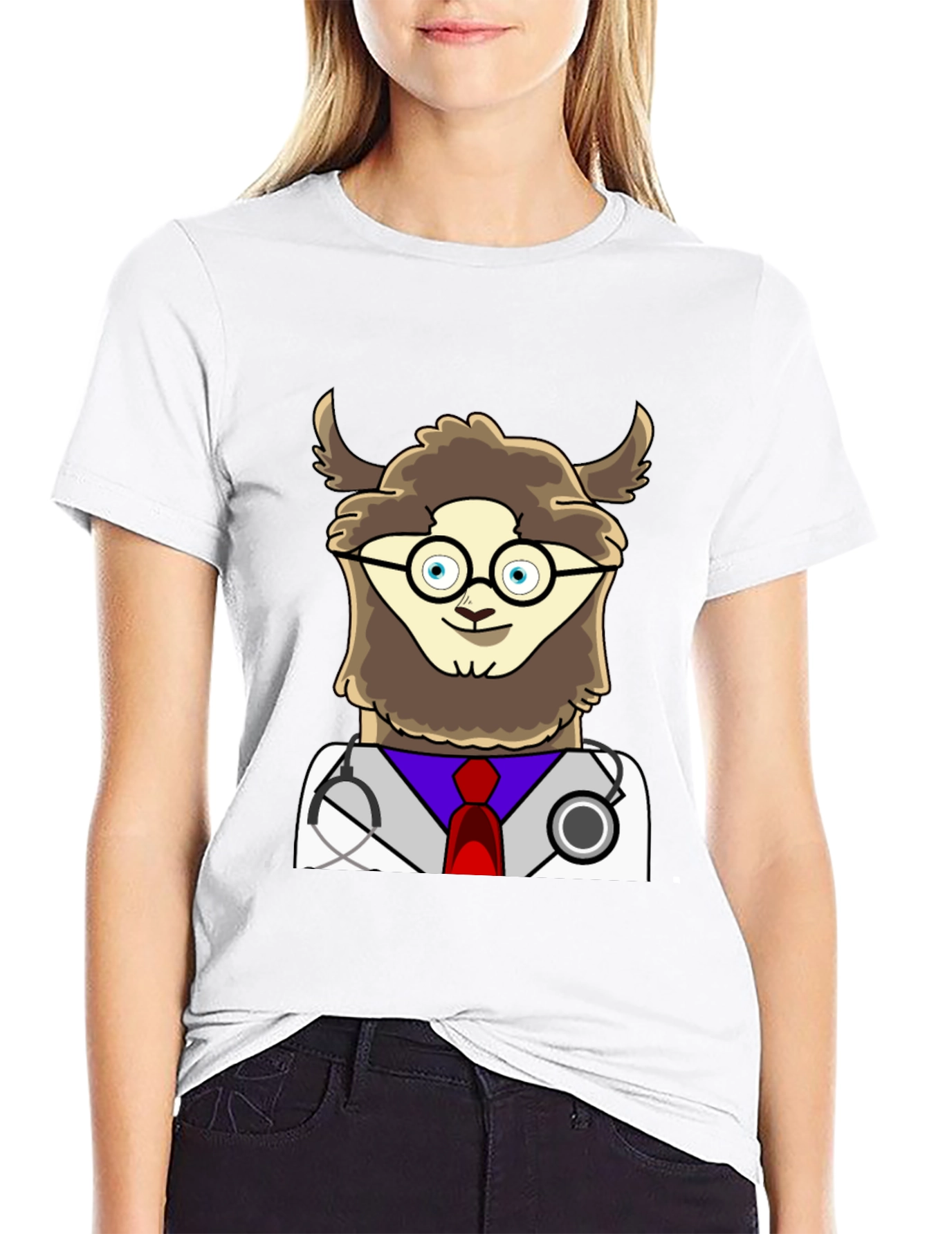 Doctor Llama Graphic Tee - Funny Animal T-Shirt