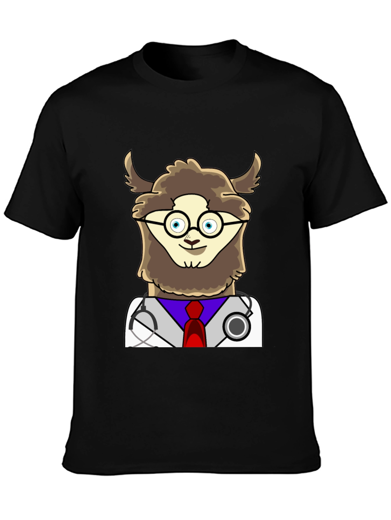 Doctor Llama Graphic Tee - Funny Animal T-Shirt