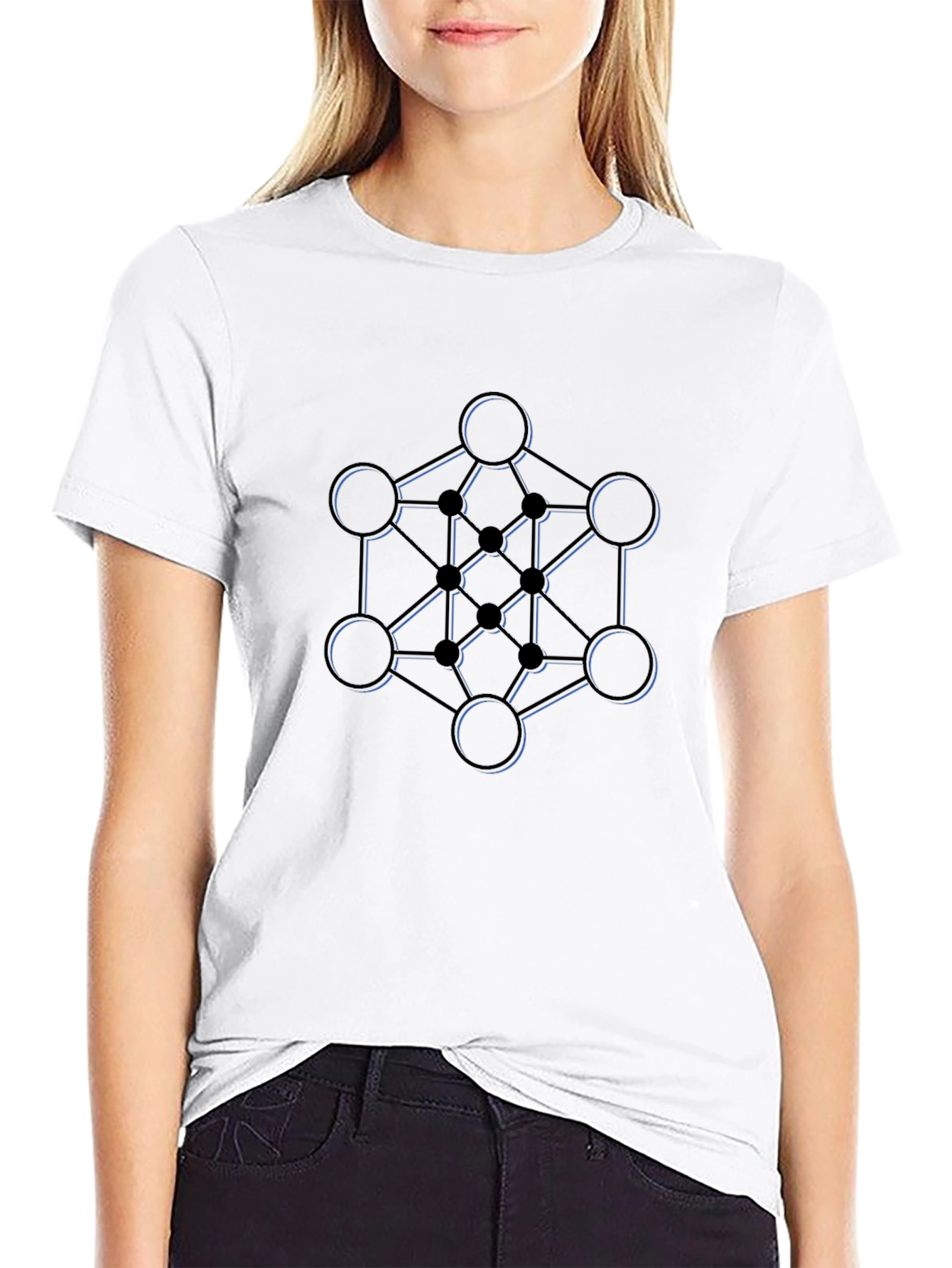 Geometric Graphic Tee - Metatrons Cube