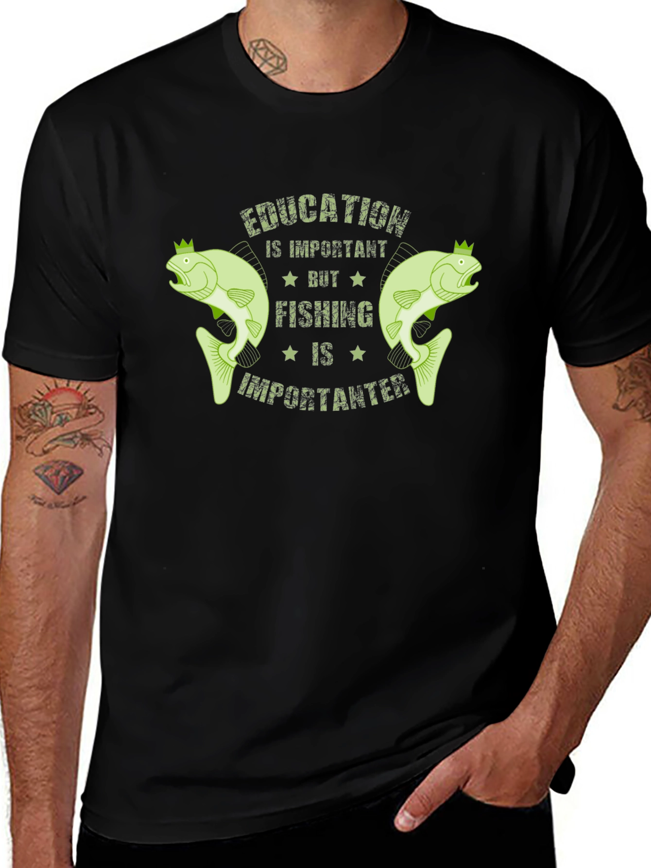 Fishing is Importanter Graphic Tee