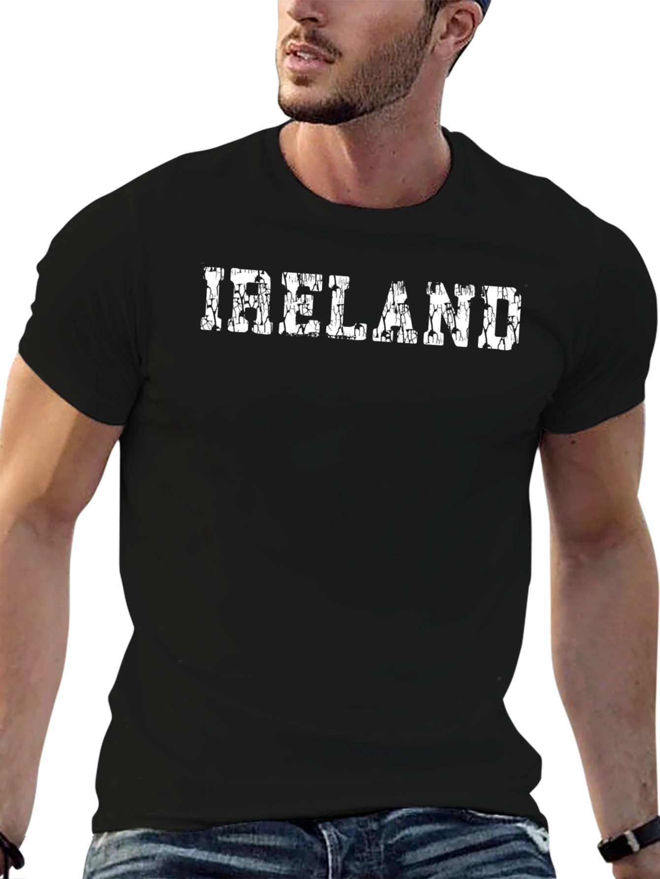 Ireland Graphic Print Black T-Shirt