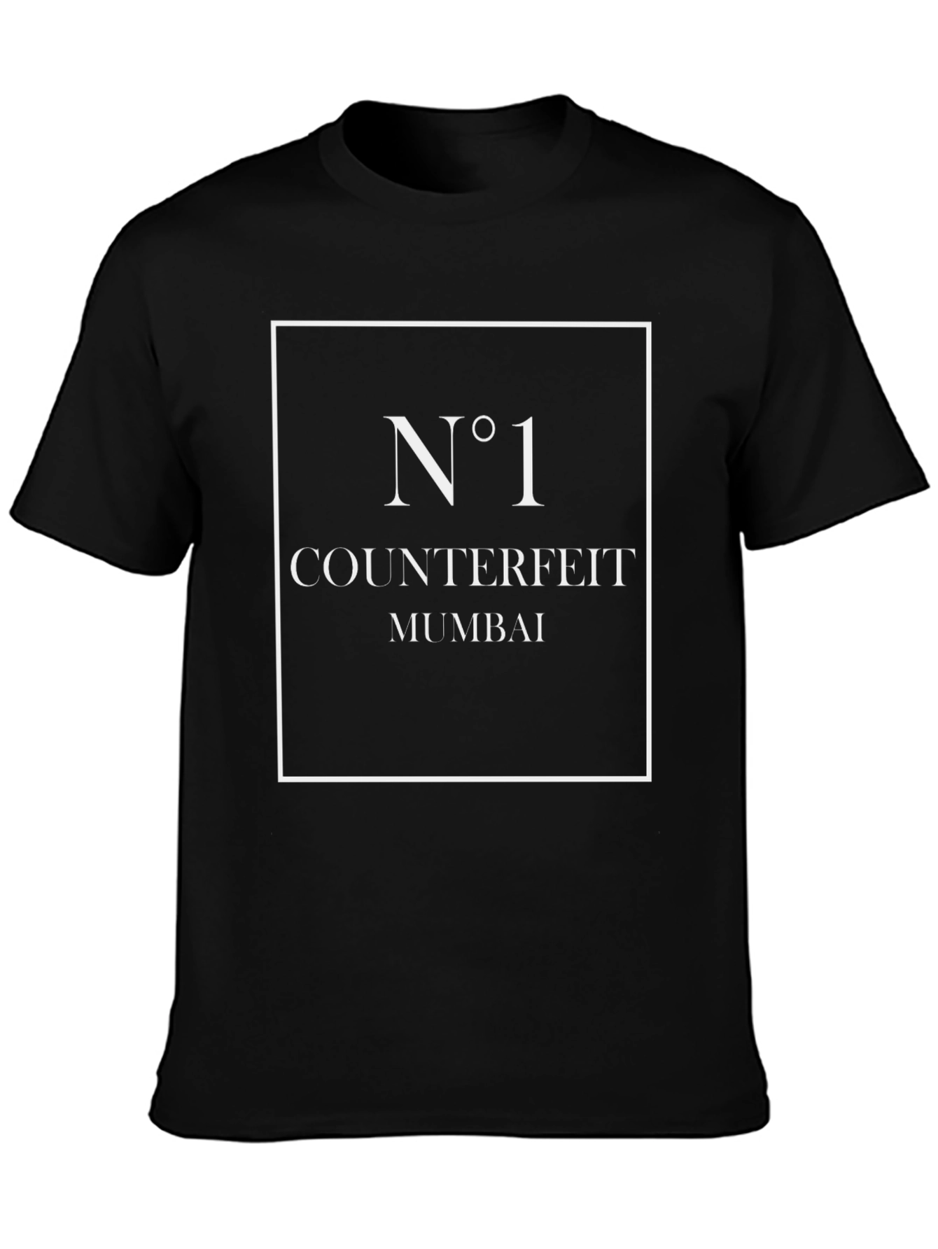 N°1 Counterfeit Mumbai Black Graphic Tee