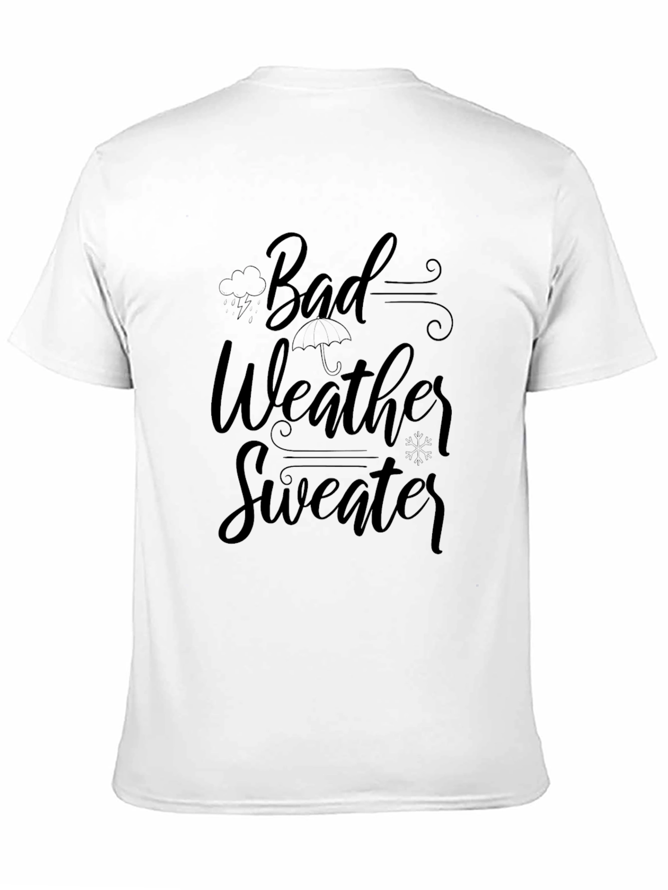 Bad Weather Sweater Graphic Tee - Black