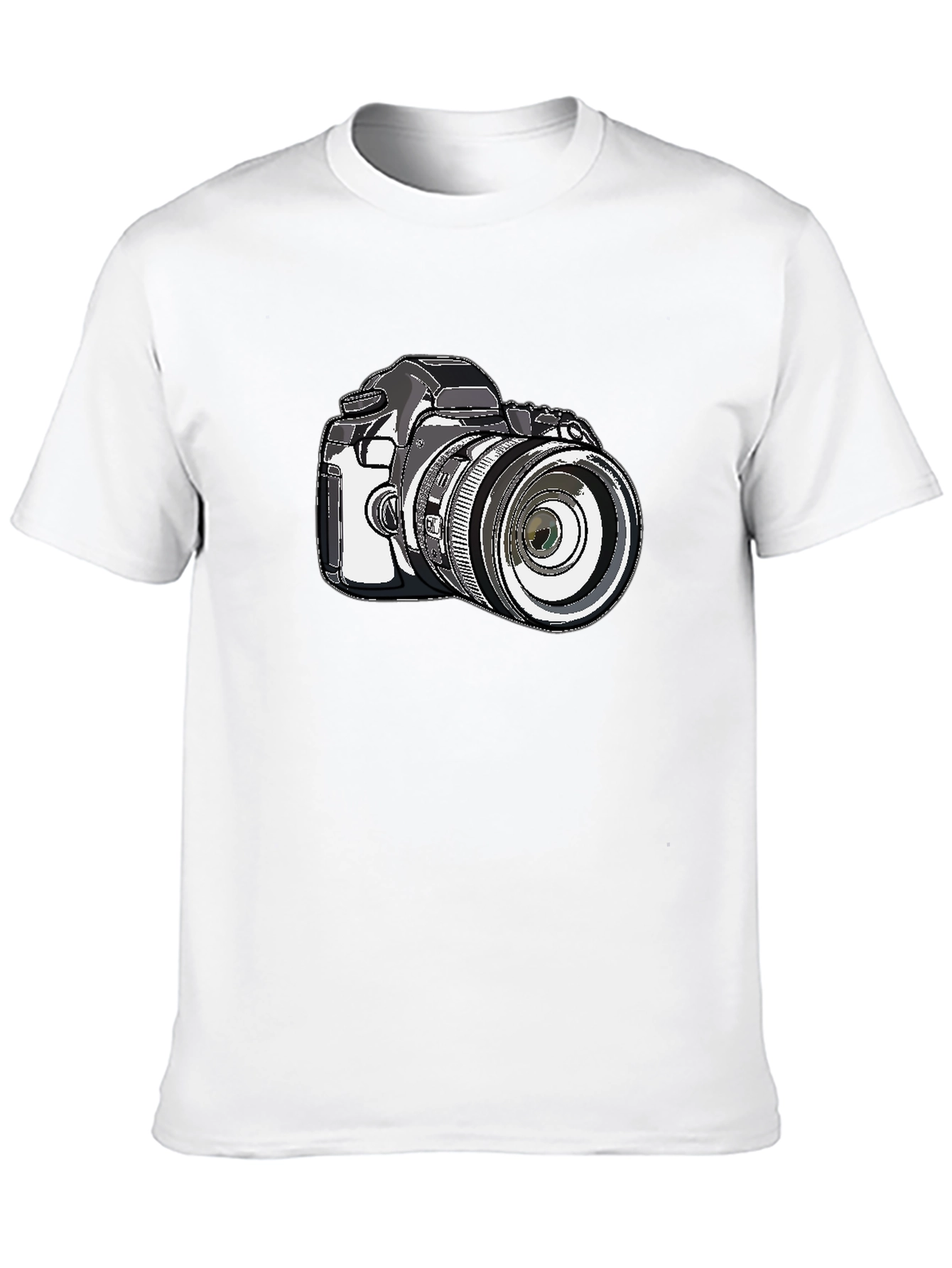 Camera Graphic Black T-Shirt - Photography Lover Tee