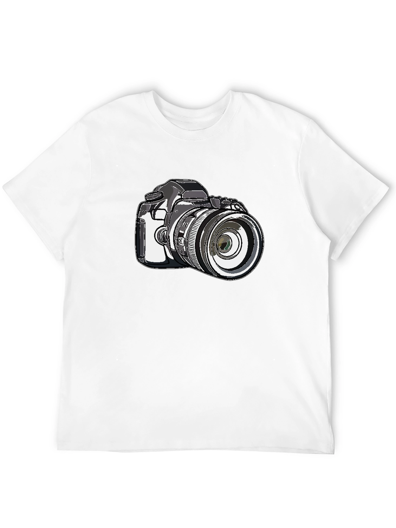 Camera Graphic Black T-Shirt - Photography Lover Tee