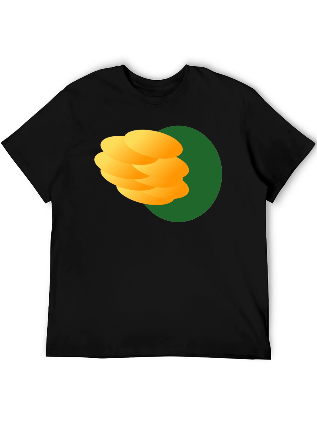 Stack of Pancakes Graphic Black T-Shirt