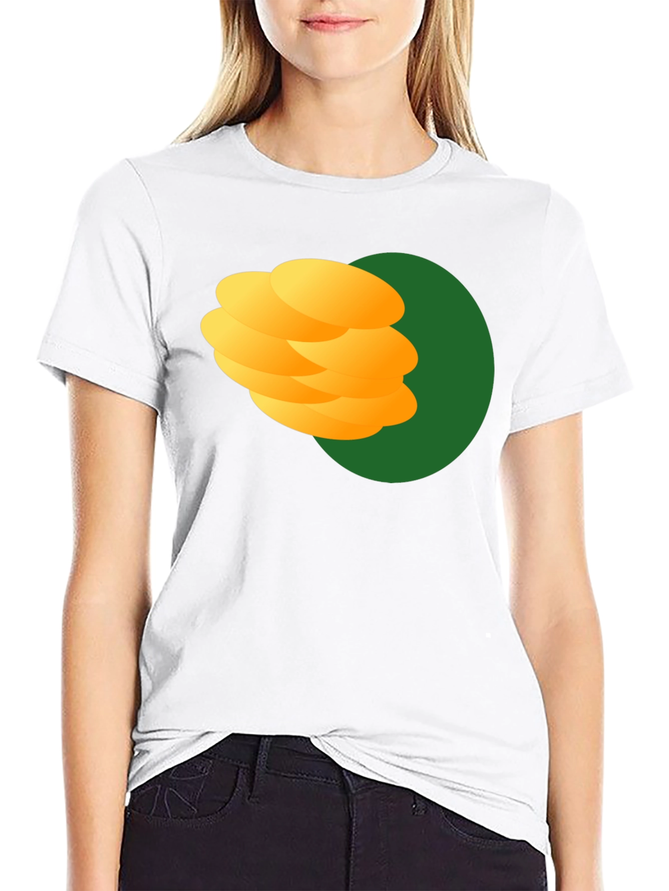 Stack of Pancakes Graphic Black T-Shirt