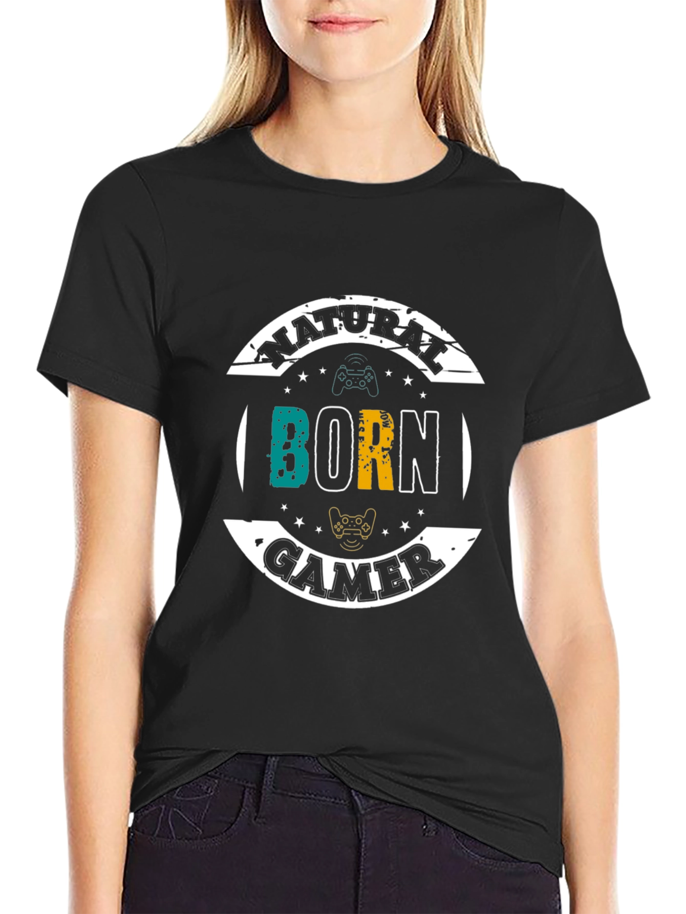 Natural Born Gamer T-Shirt - Black Cotton Tee