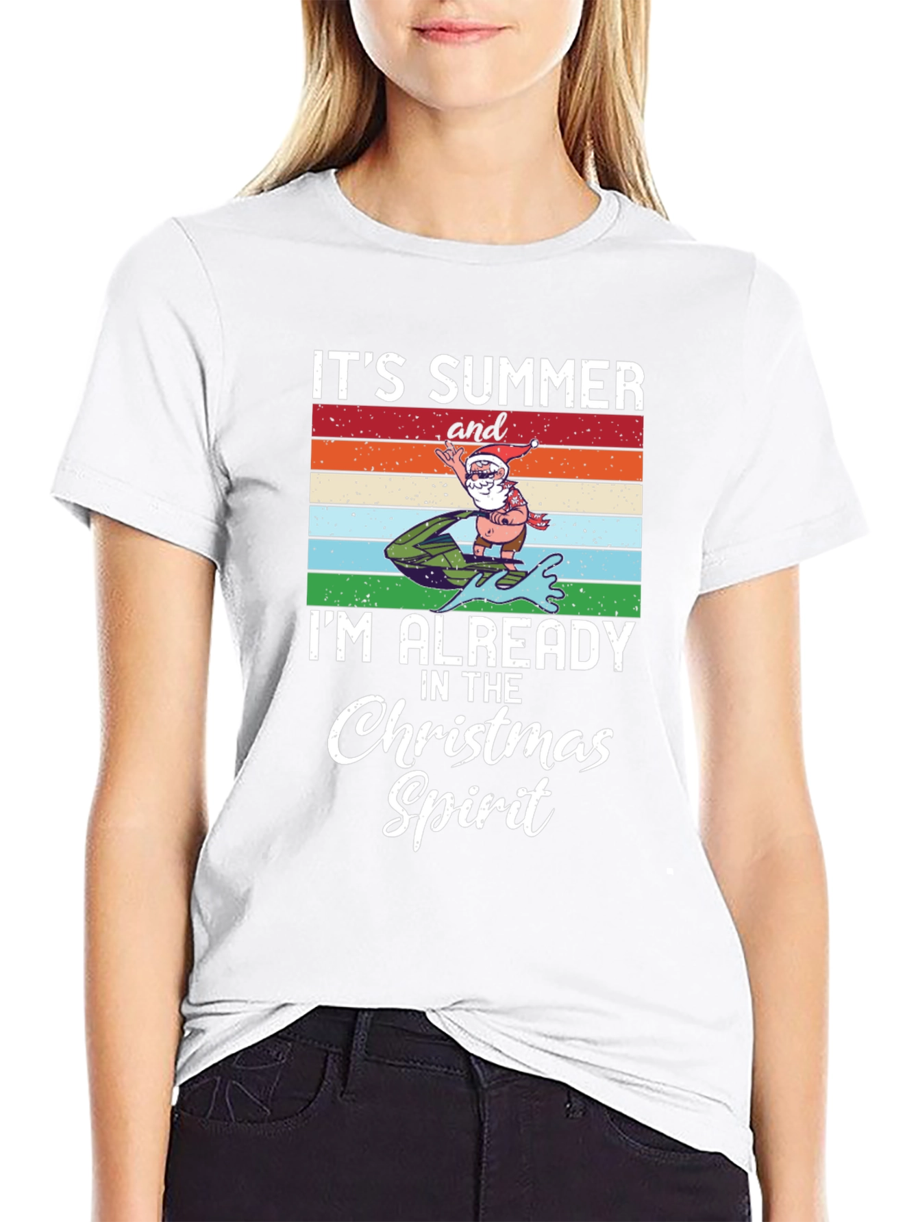 Summer Christmas Spirit Graphic Tee