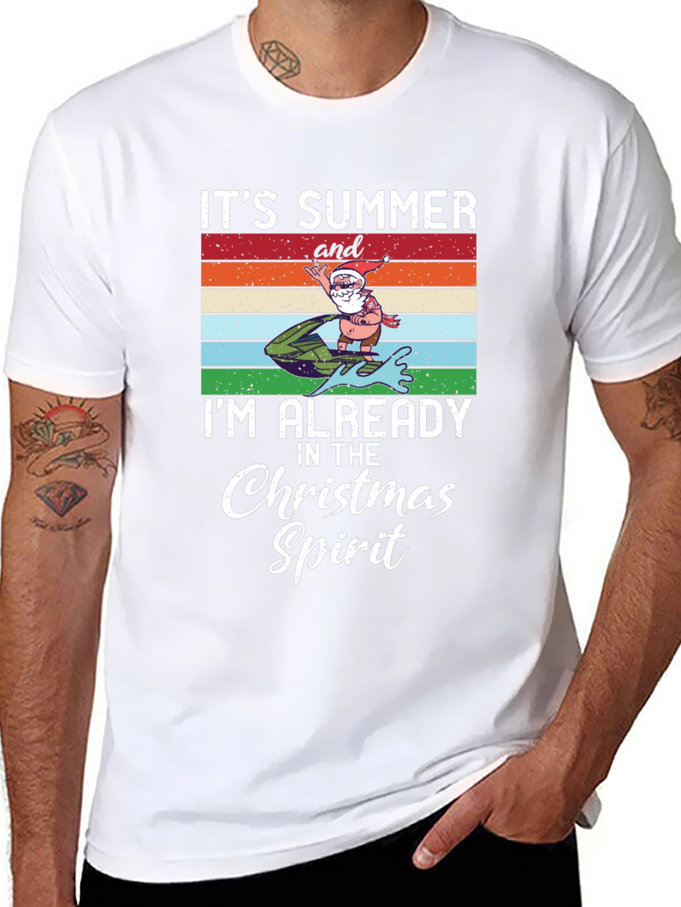 Summer Christmas Spirit Graphic Tee