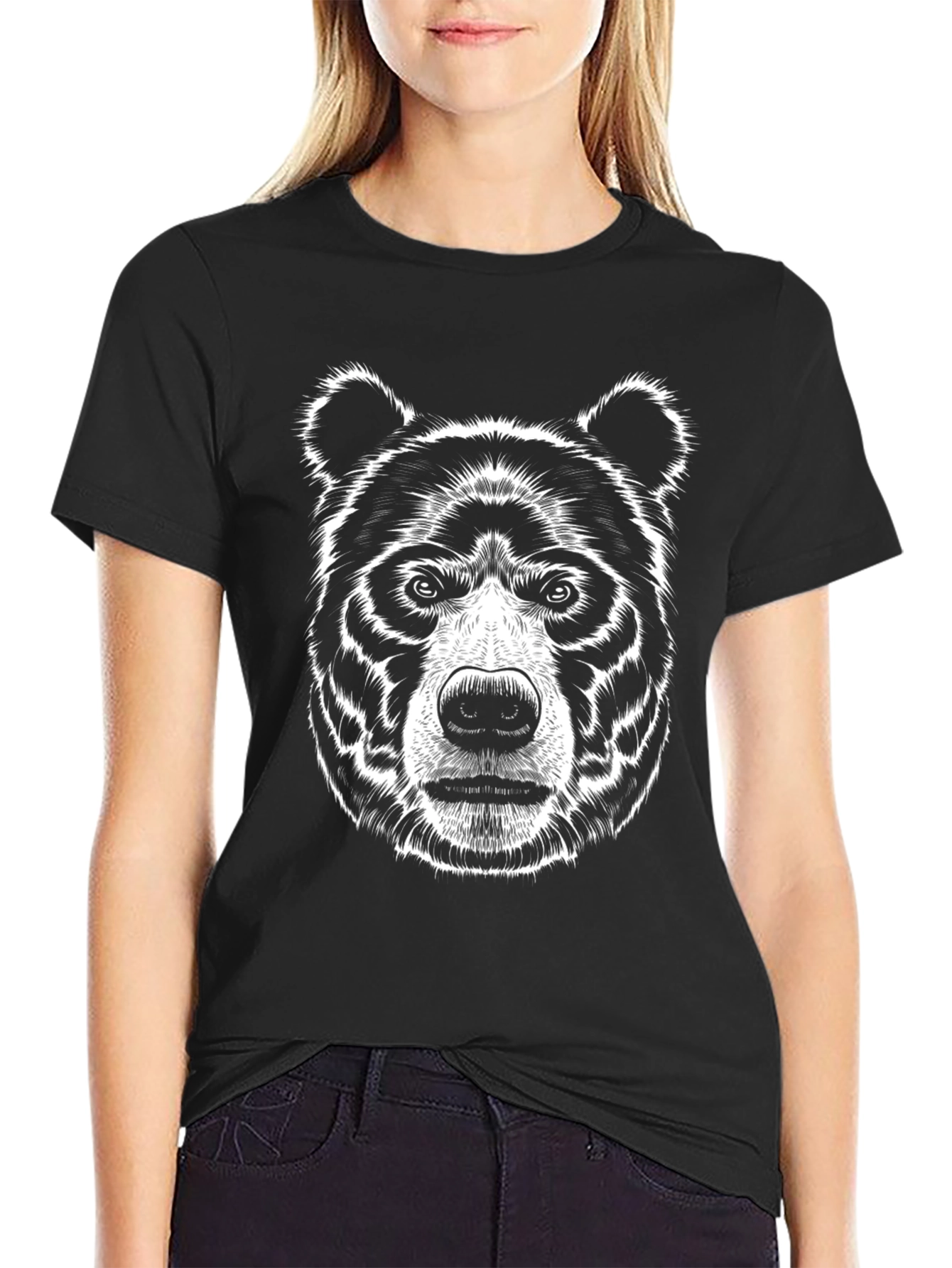 Bear Graphic Black T-Shirt