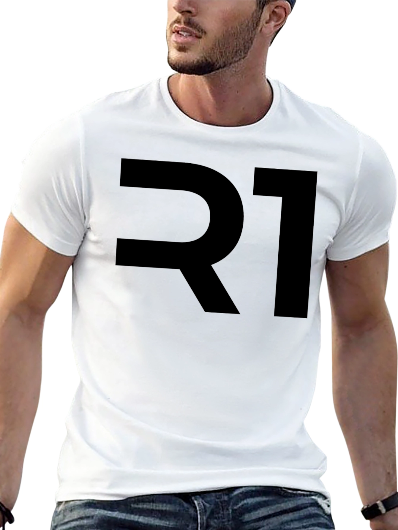 Black R1 Graphic Tee - Modern Style
