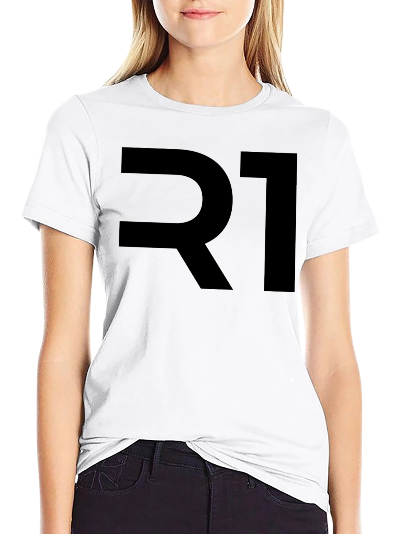 Black R1 Graphic Tee - Modern Style