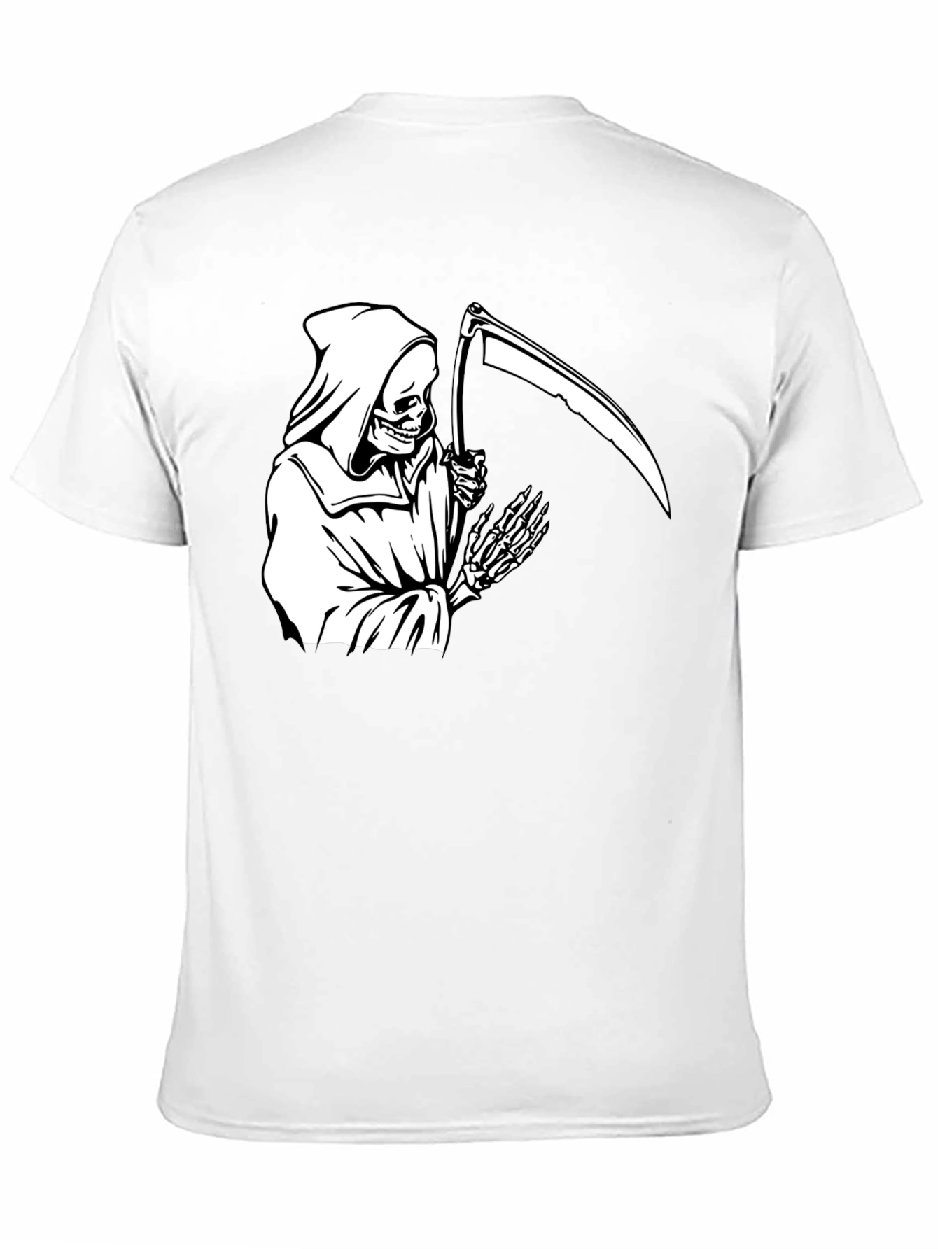Grim Reaper Graphic Tee - Black Cotton T-Shirt