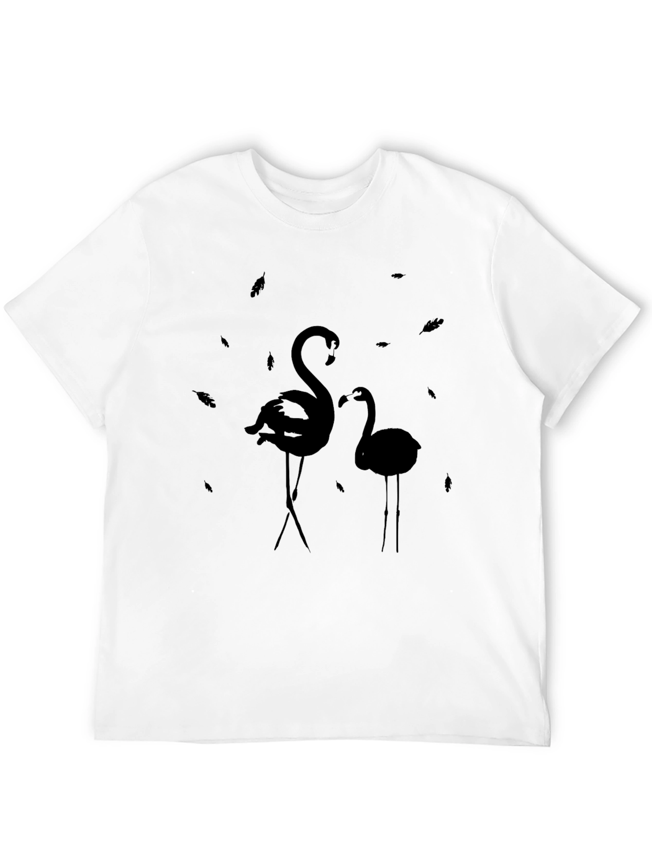 Stylish Black Flamingo Graphic Tee
