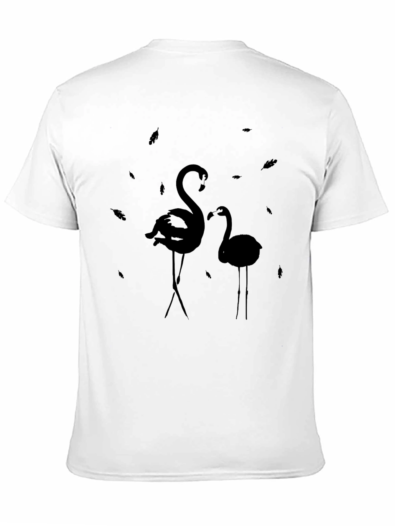 Stylish Black Flamingo Graphic Tee