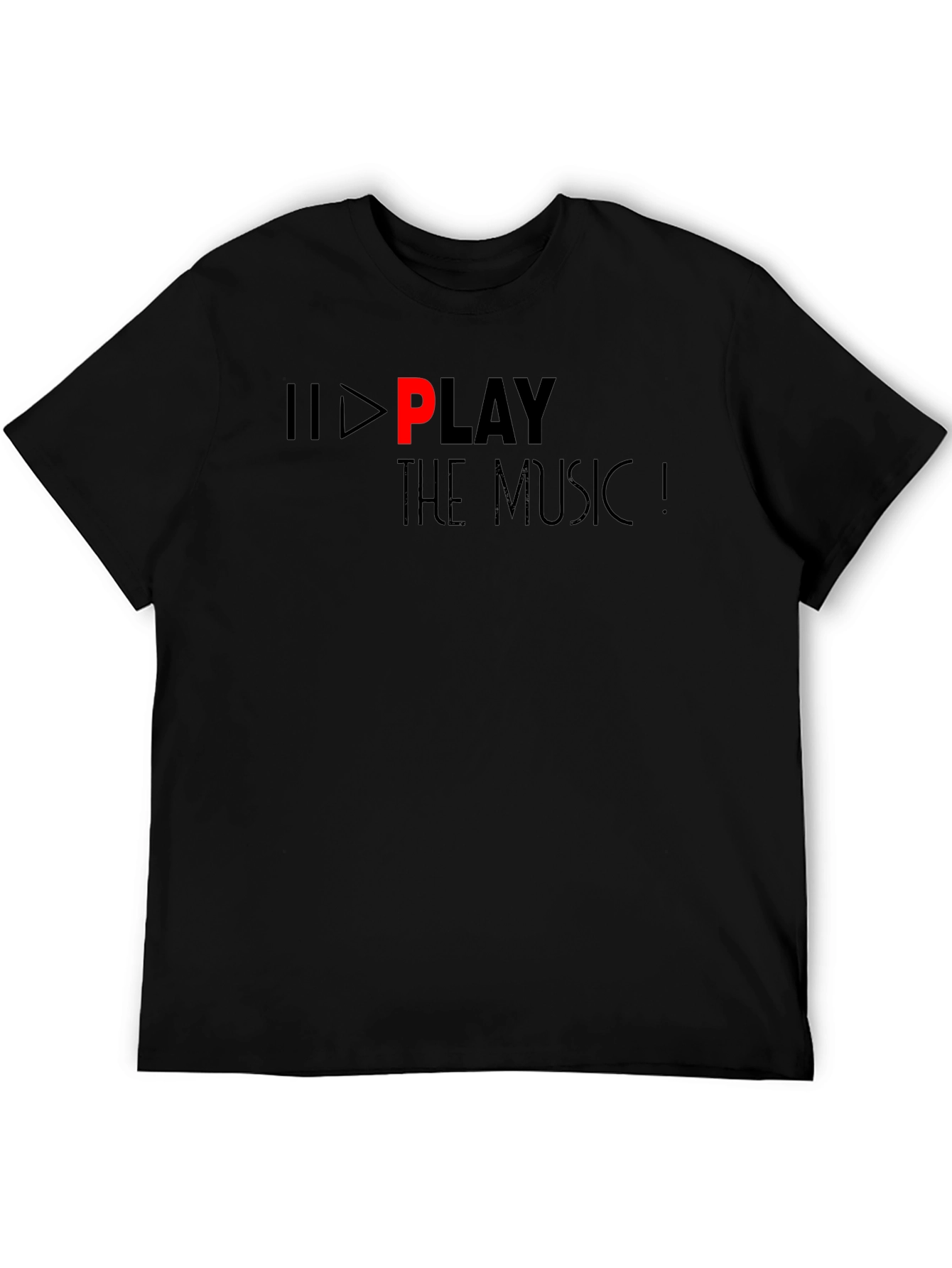 Play the Music Black Graphic Tee