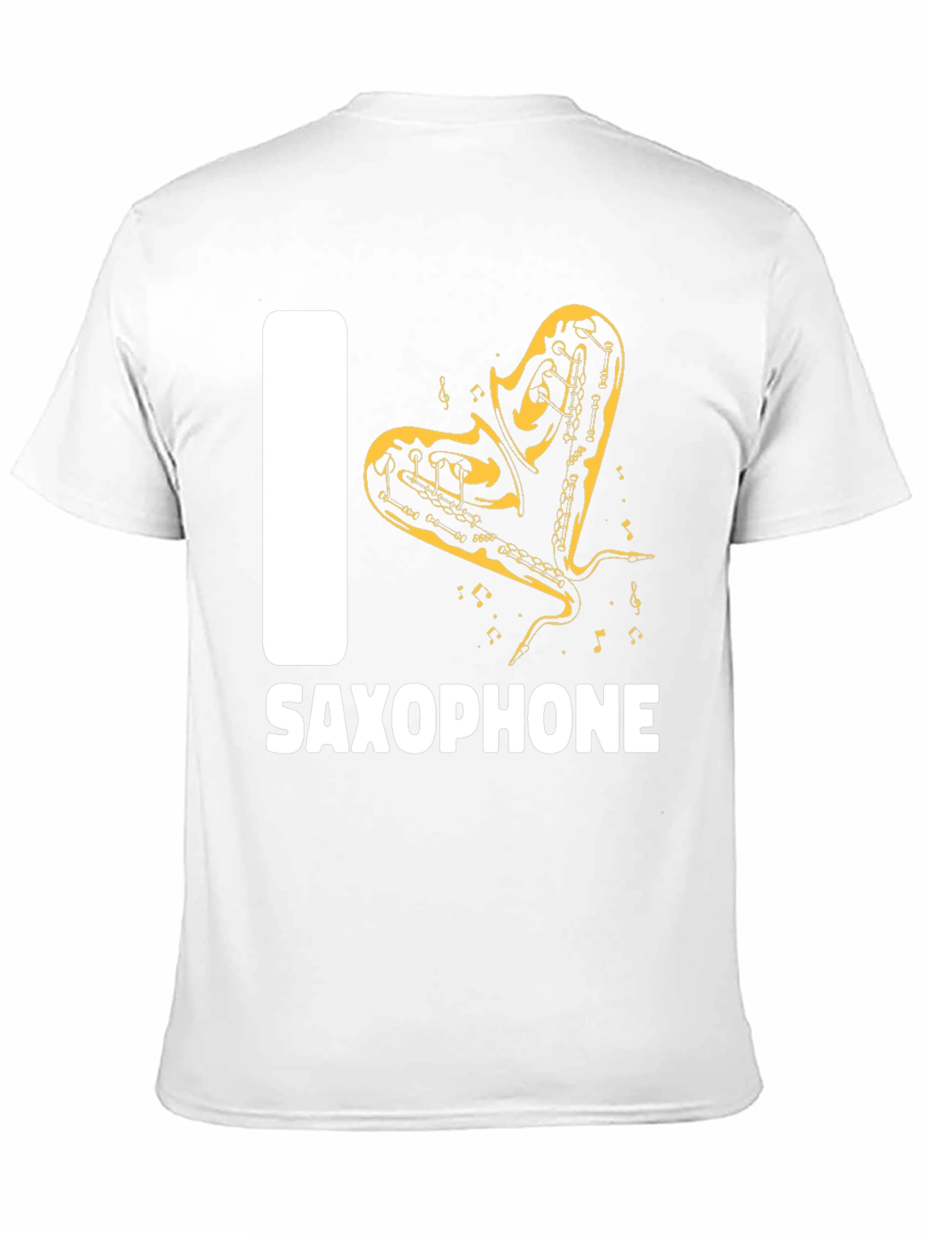 I Love Saxophone Black T-Shirt - Musician Gift