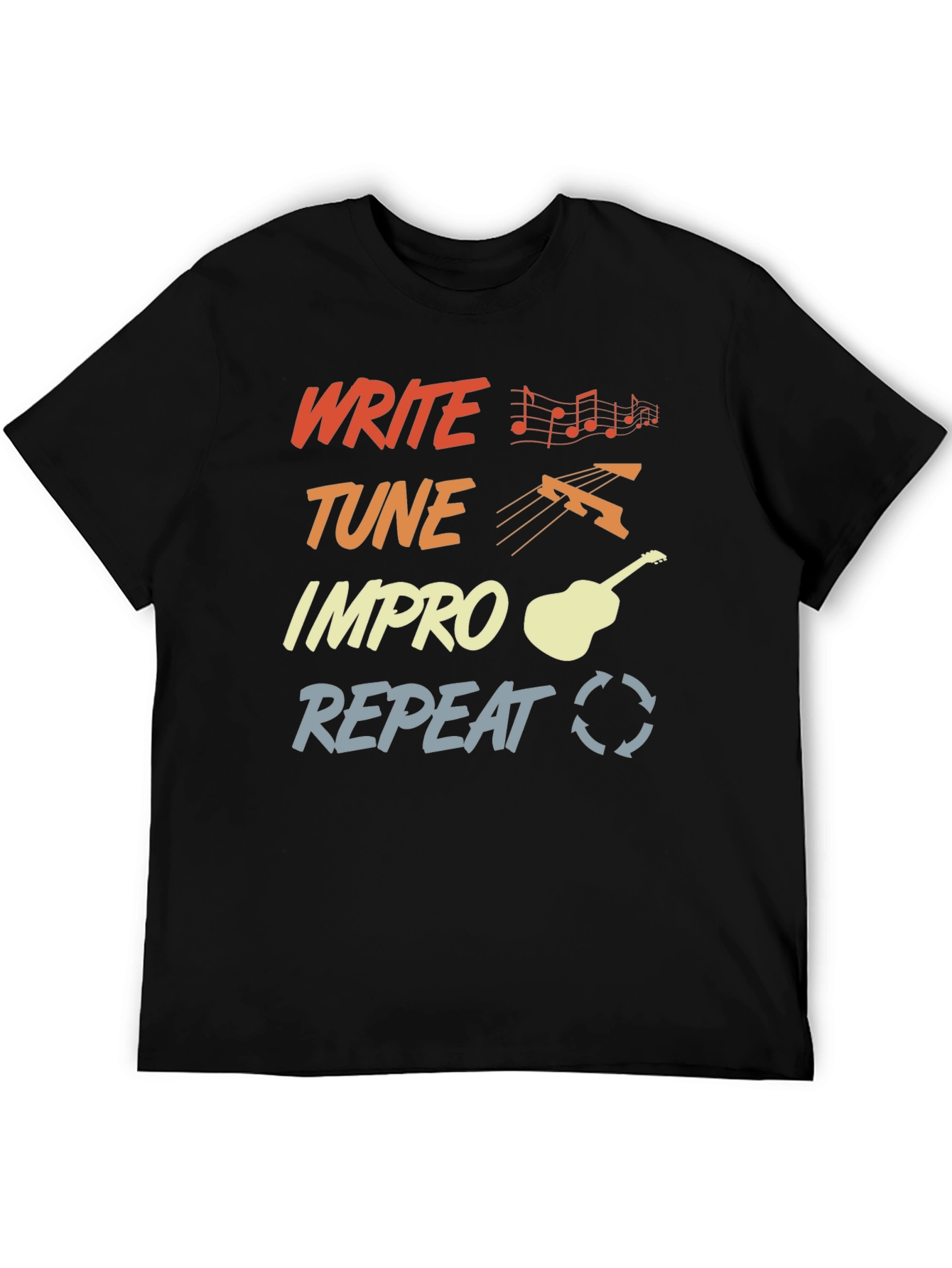 Write Tune Improv Repeat Graphic Tee
