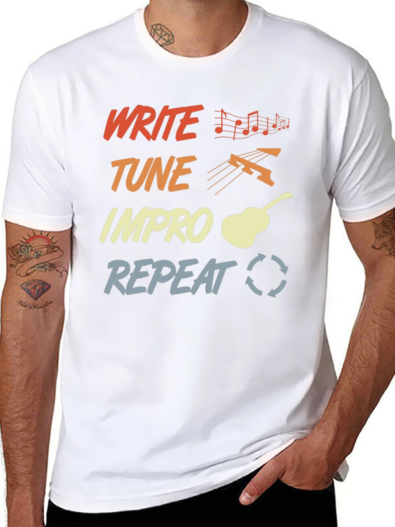 Write Tune Improv Repeat Graphic Tee