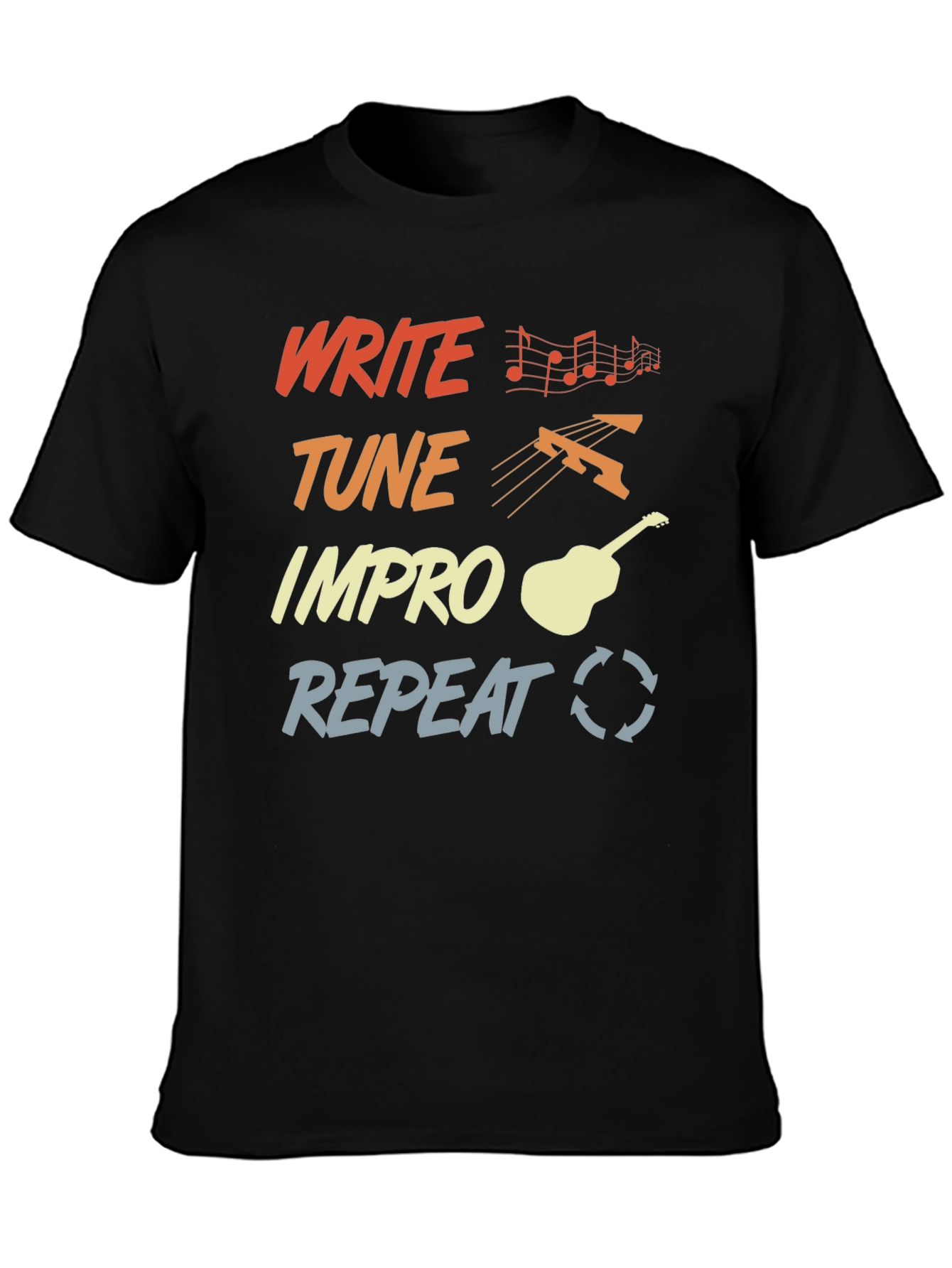 Write Tune Improv Repeat Graphic Tee