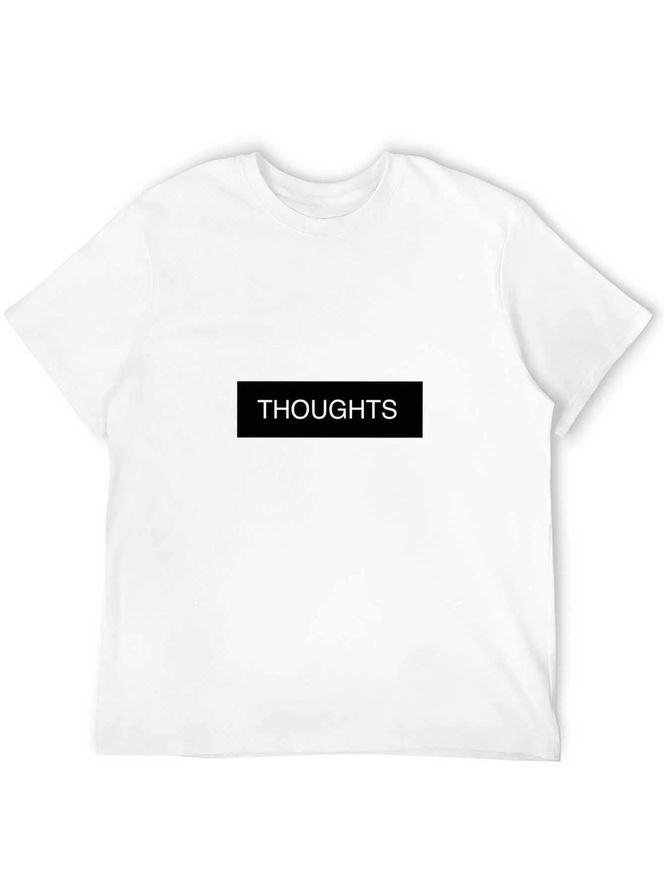 Mens Black Thoughts Graphic Tee - Casual Style