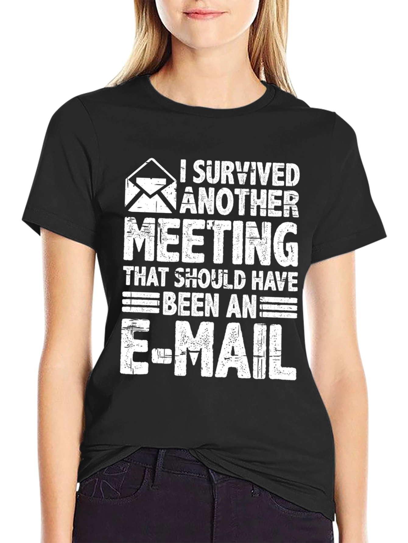 I Survived Another Meeting T-Shirt Funny Office Tee