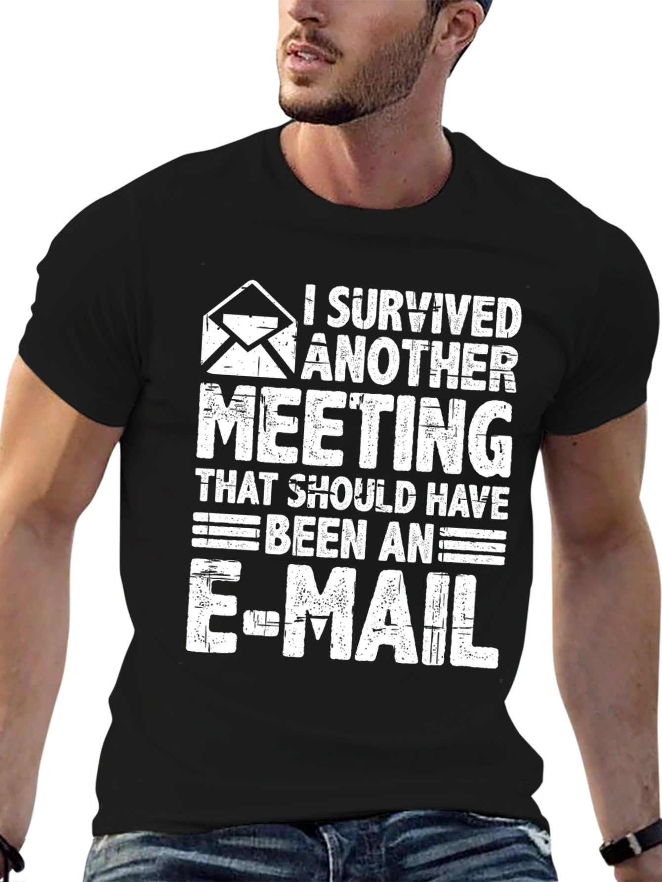 I Survived Another Meeting T-Shirt Funny Office Tee