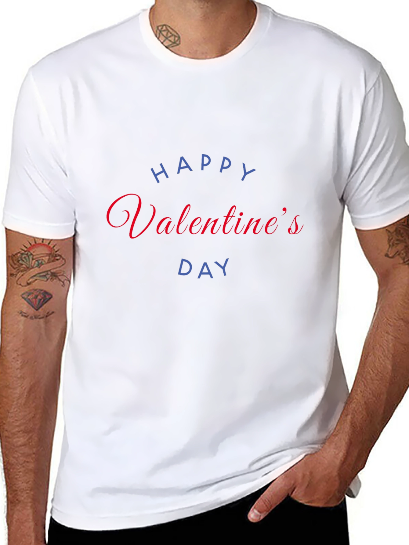 Happy Valentines Day Black T-Shirt