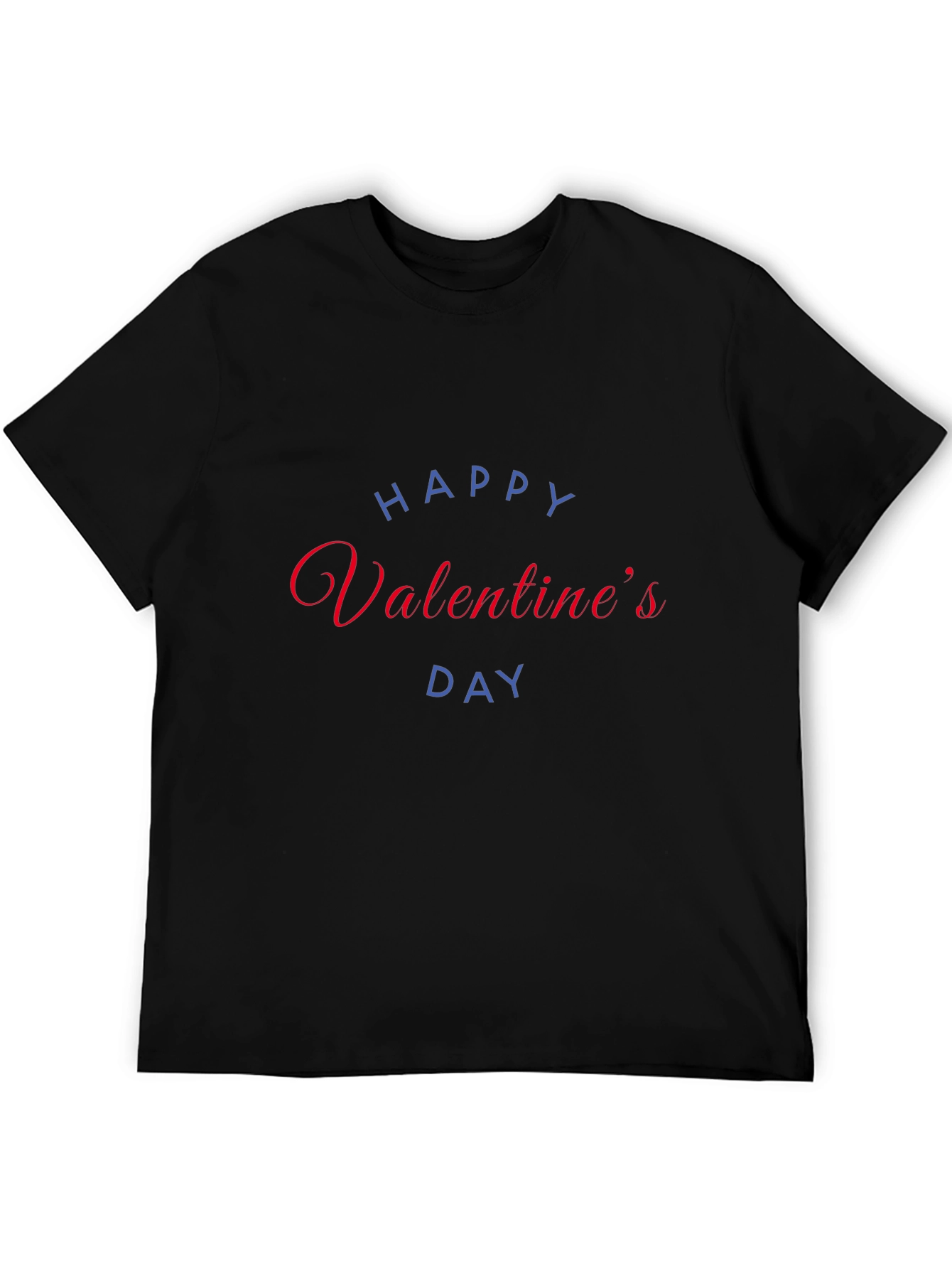 Happy Valentines Day Black T-Shirt