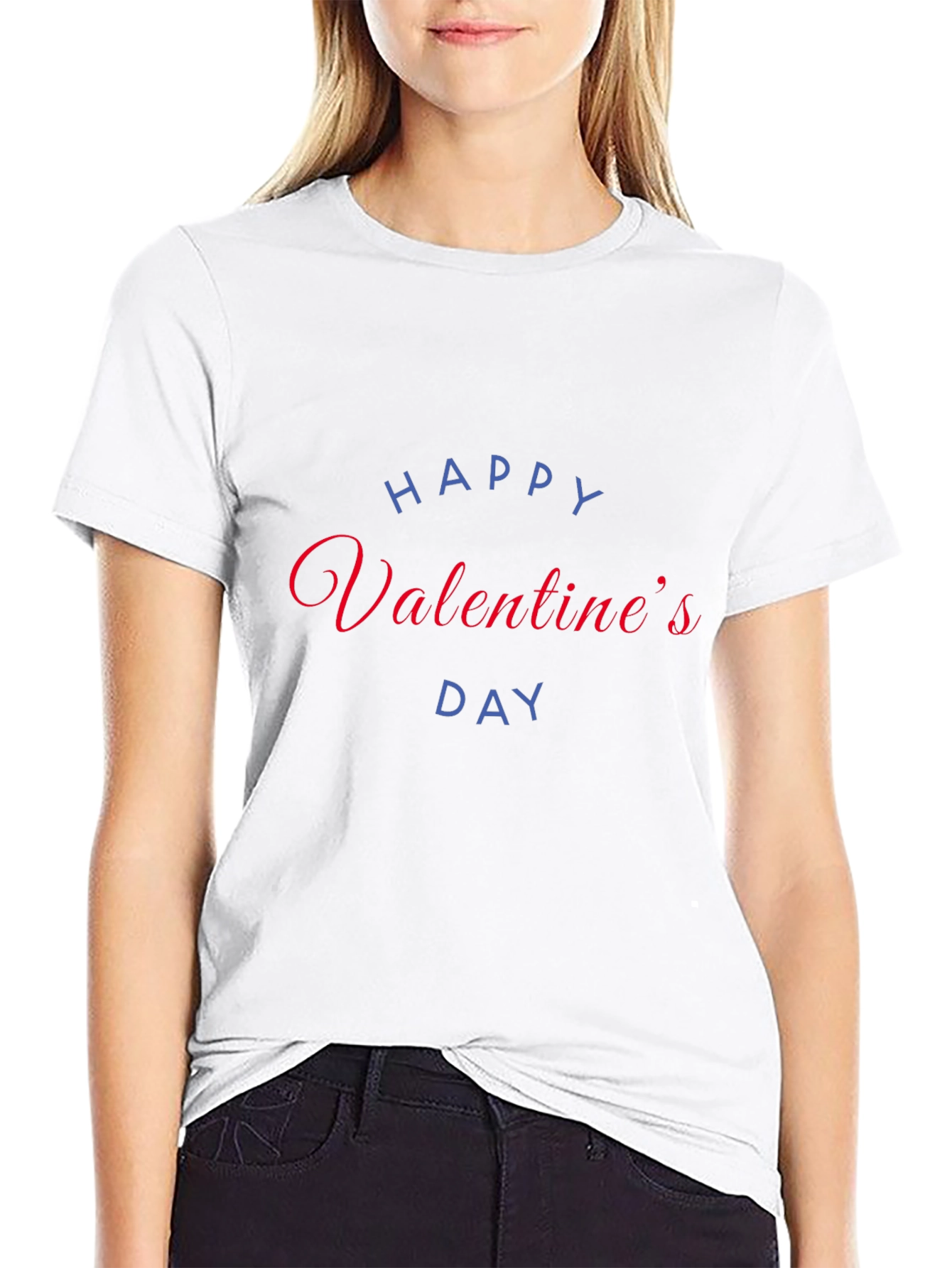 Happy Valentines Day Black T-Shirt