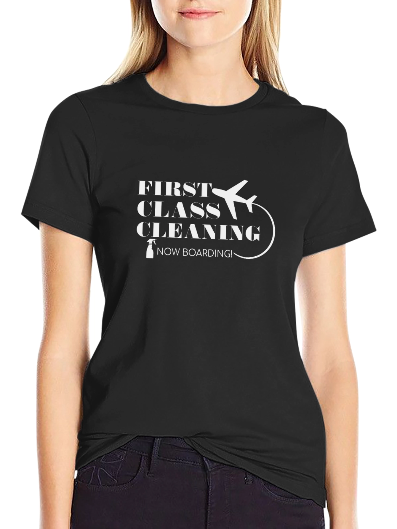 First Class Cleaning T-Shirt - Airplane Design