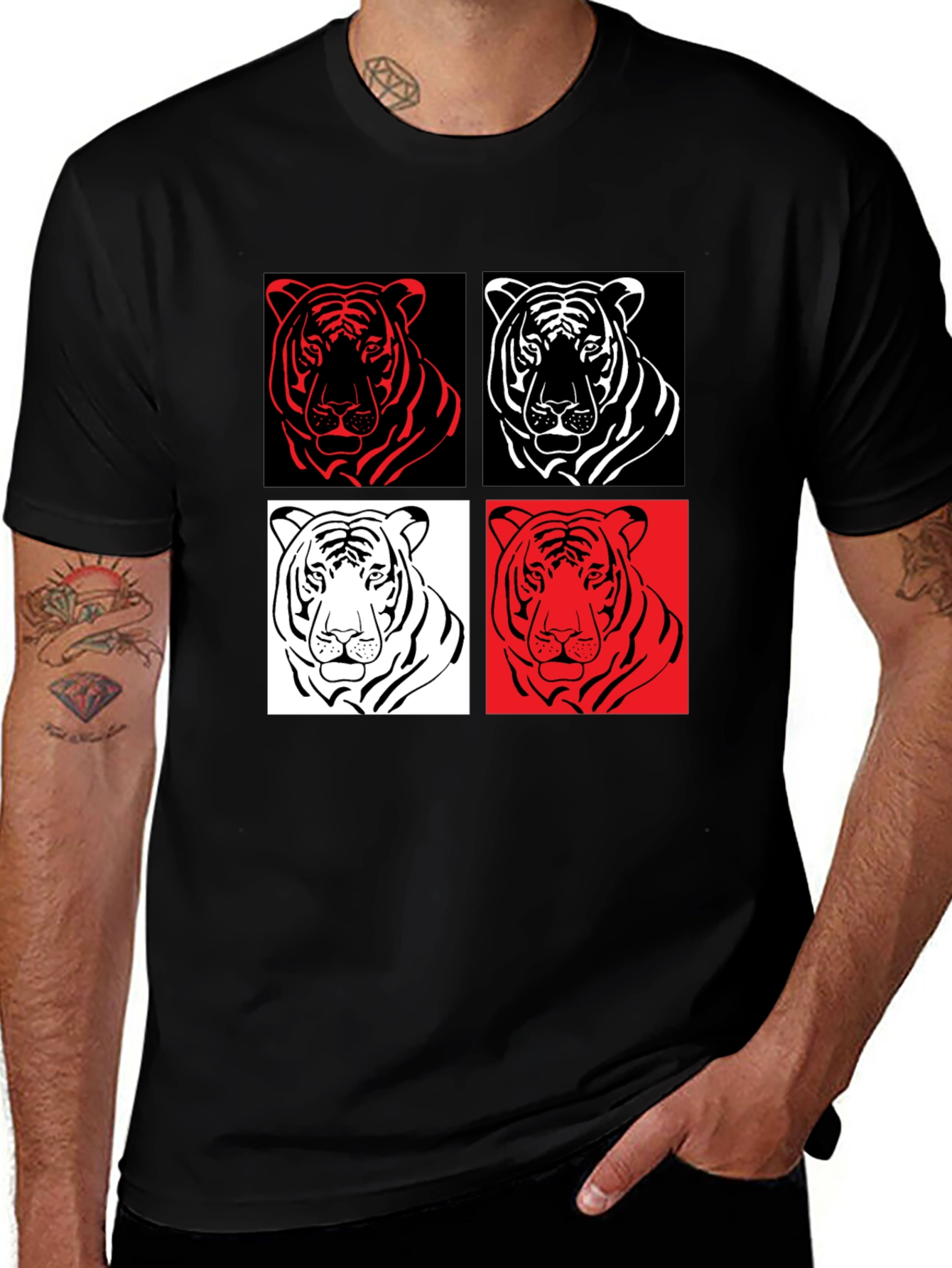 Tiger Pop Art Graphic Tee - Unisex Style