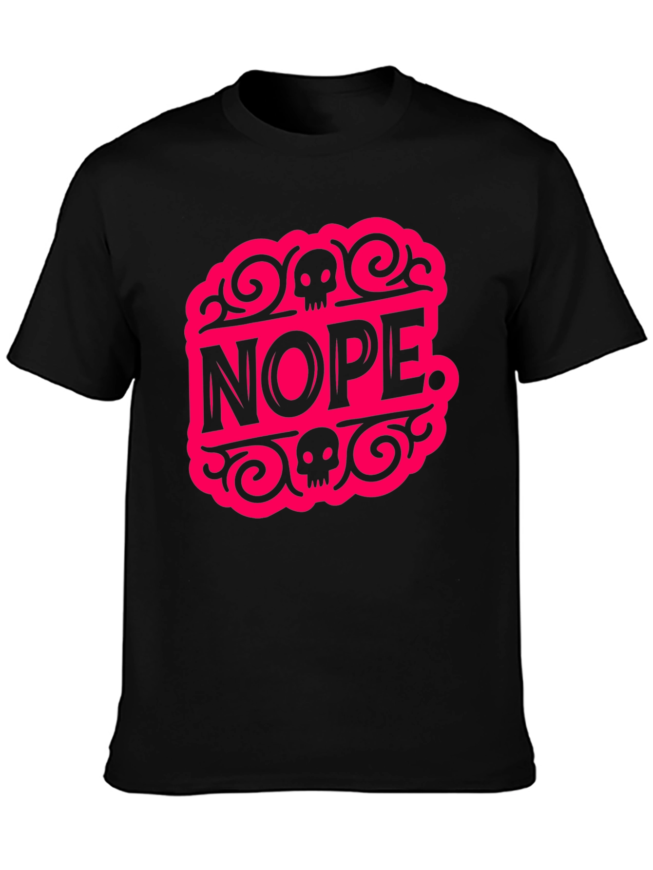 Nope. Graphic Tee - Bold Statement Black T-Shirt