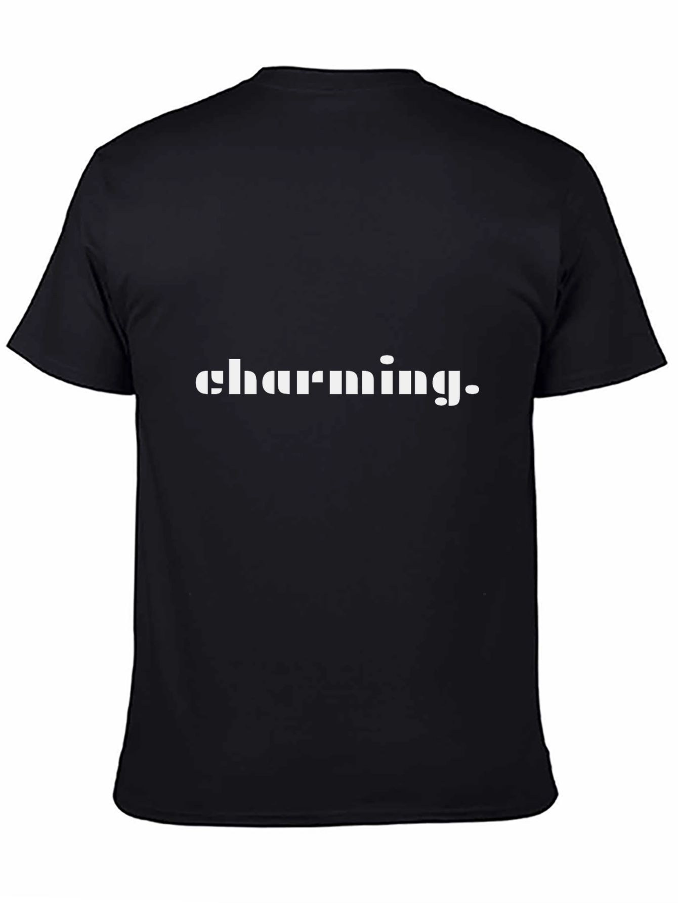 Charming Graphic Tee - Soft Black Cotton T-Shirt