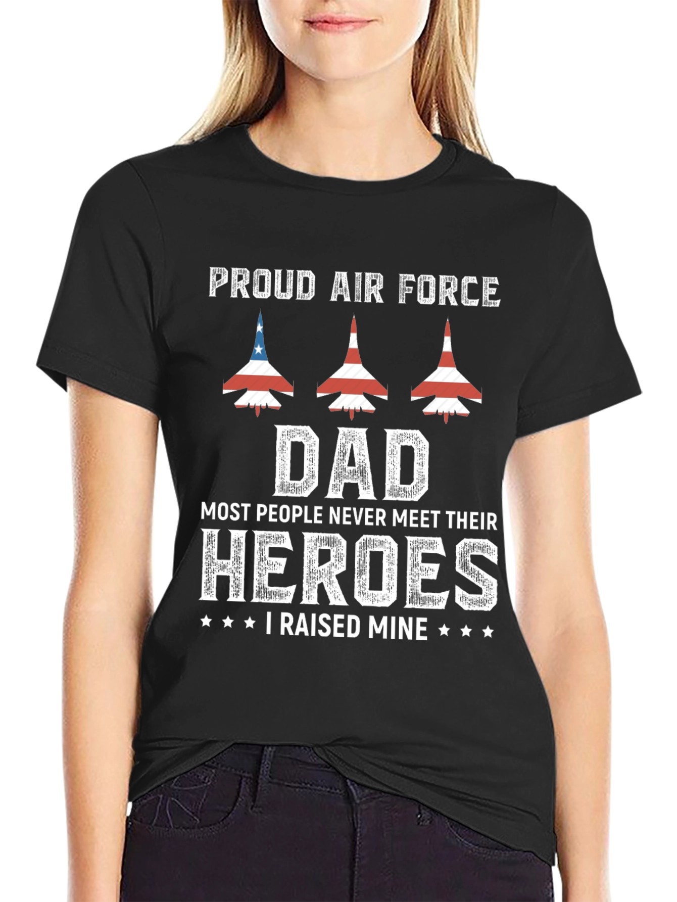 Proud Air Force Dad T-Shirt - Heroes Design