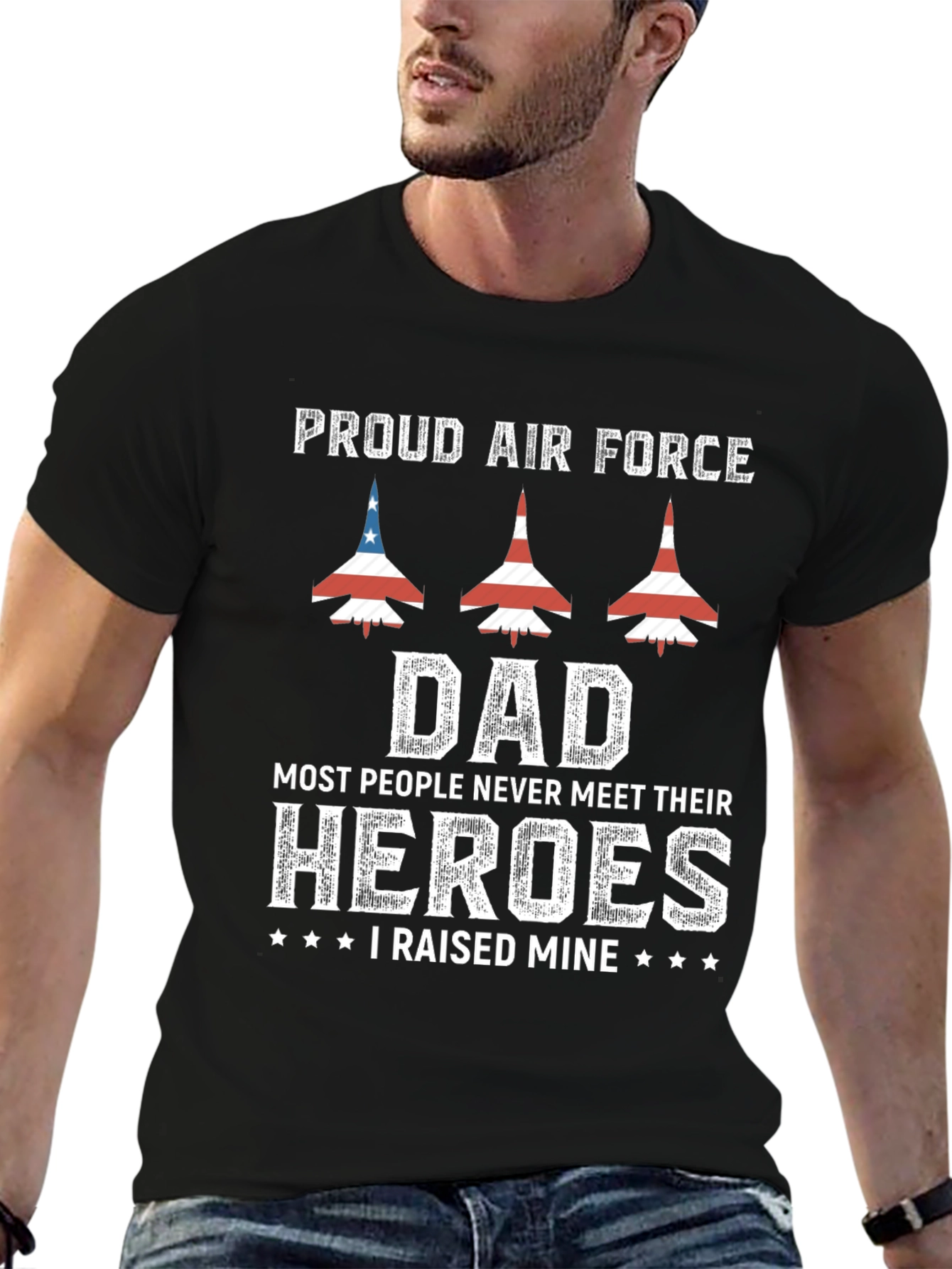 Proud Air Force Dad T-Shirt - Heroes Design