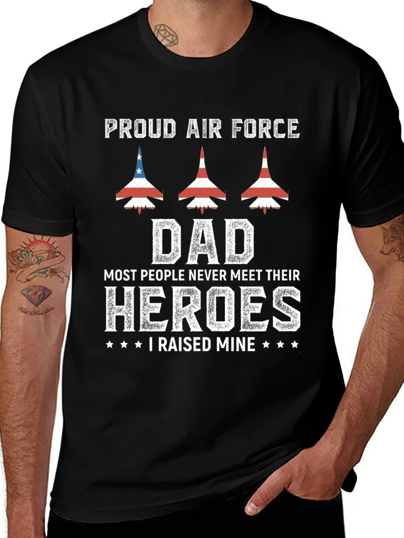 Proud Air Force Dad T-Shirt - Heroes Design
